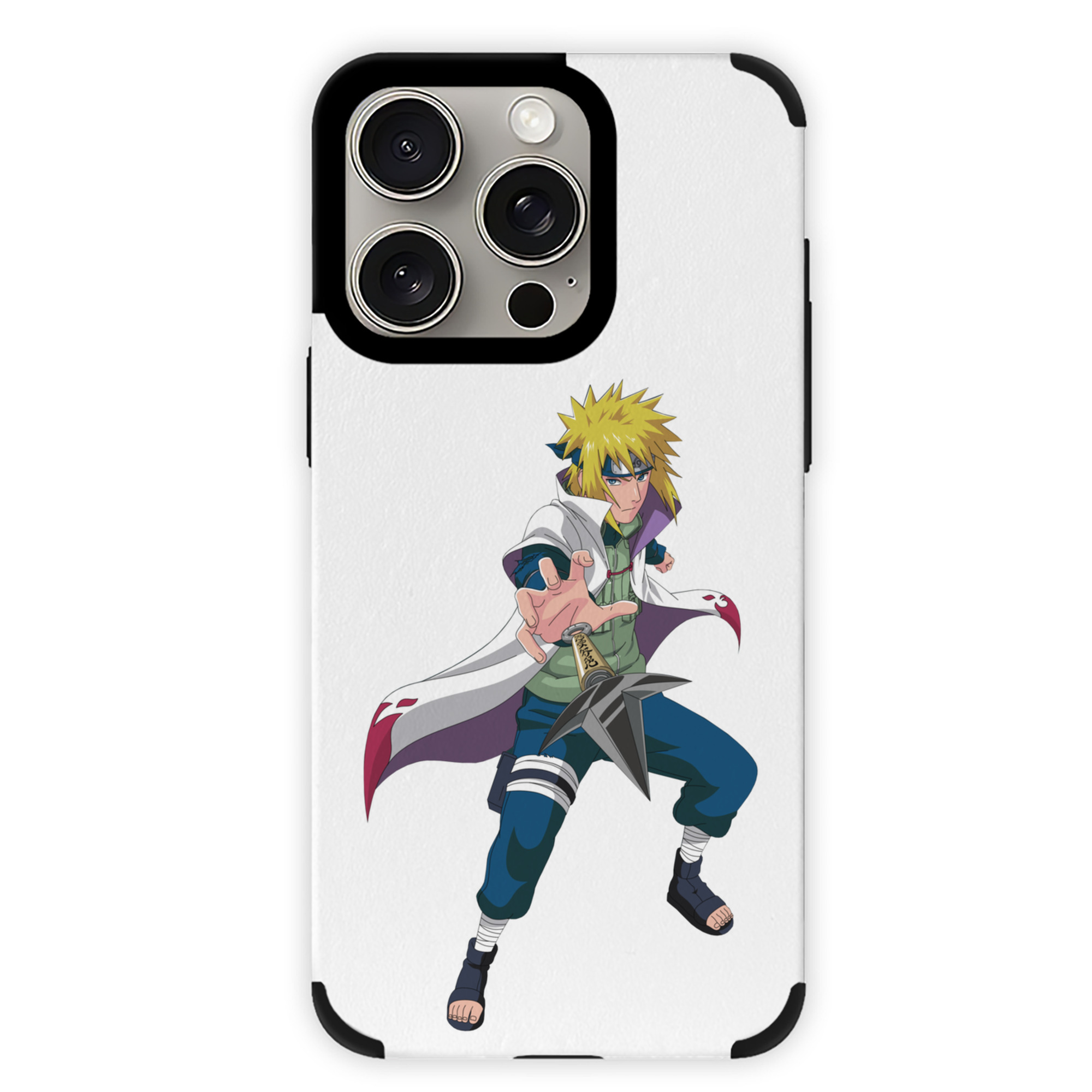 （画像用） NARUTO -ナルト- 波風 ミナト Namikaze Minato 【iPhone15ProMax対応】 PUレザー スマホケース 耐衝撃＆黄変防止