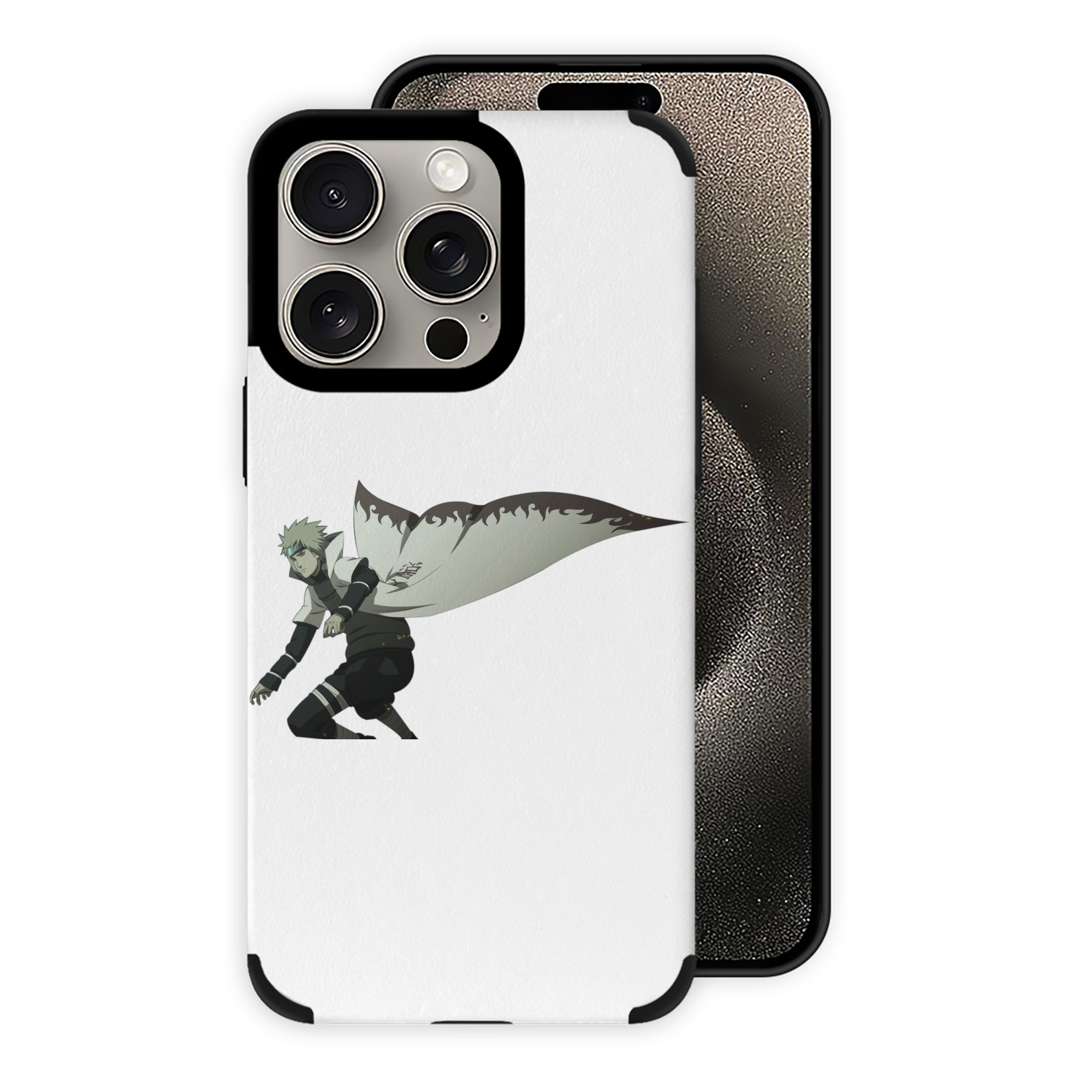 （画像用） NARUTO -ナルト- 波風 ミナト Namikaze Minato 【iPhone15ProMax対応】 PUレザー スマホケース 耐衝撃＆黄変防止