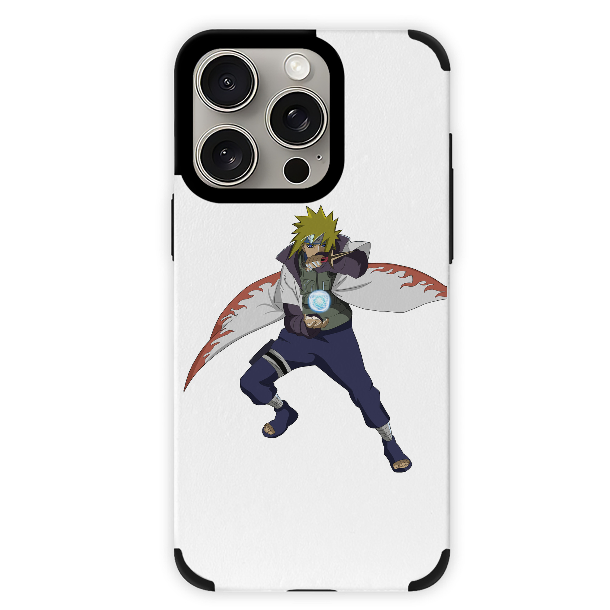 （画像用） NARUTO -ナルト- 波風 ミナト Namikaze Minato 【iPhone15ProMax対応】 PUレザー スマホケース 耐衝撃＆黄変防止