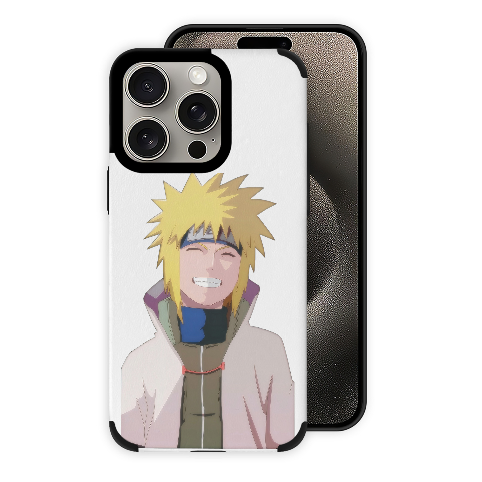 （画像用） NARUTO -ナルト- 波風 ミナト Namikaze Minato 【iPhone15ProMax対応】 PUレザー スマホケース 耐衝撃＆黄変防止