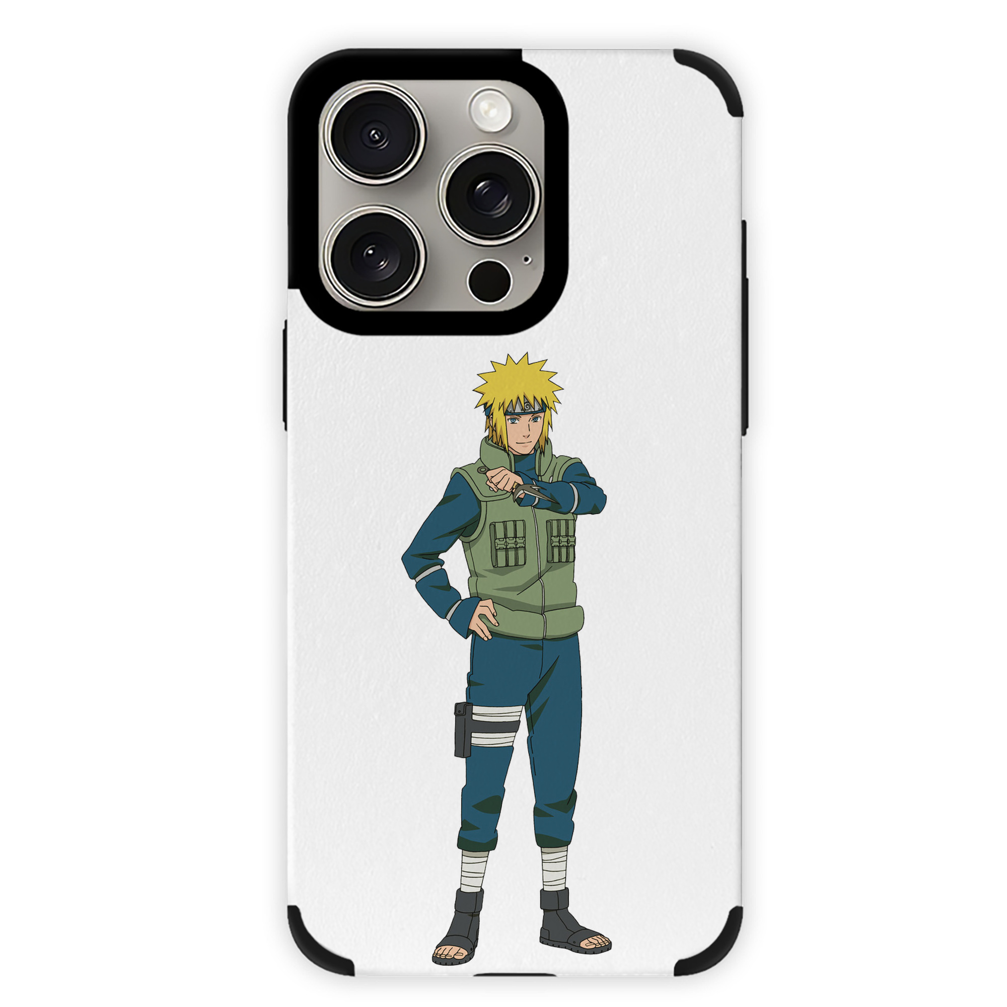 （画像用） NARUTO -ナルト- 波風 ミナト Namikaze Minato 【iPhone15ProMax対応】 PUレザー スマホケース 耐衝撃＆黄変防止