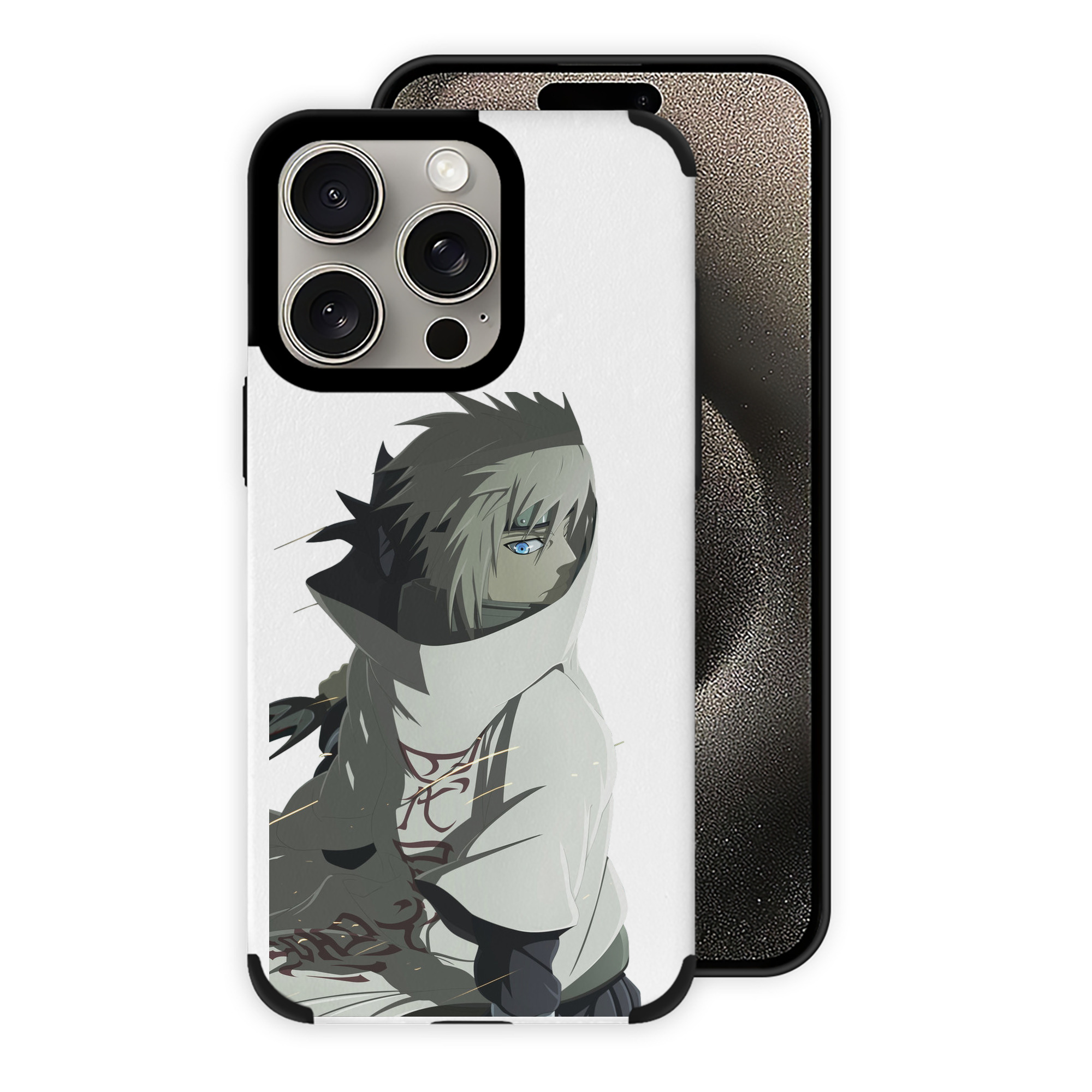 （画像用） NARUTO -ナルト- 波風 ミナト Namikaze Minato 【iPhone15ProMax対応】 PUレザー スマホケース 耐衝撃＆黄変防止