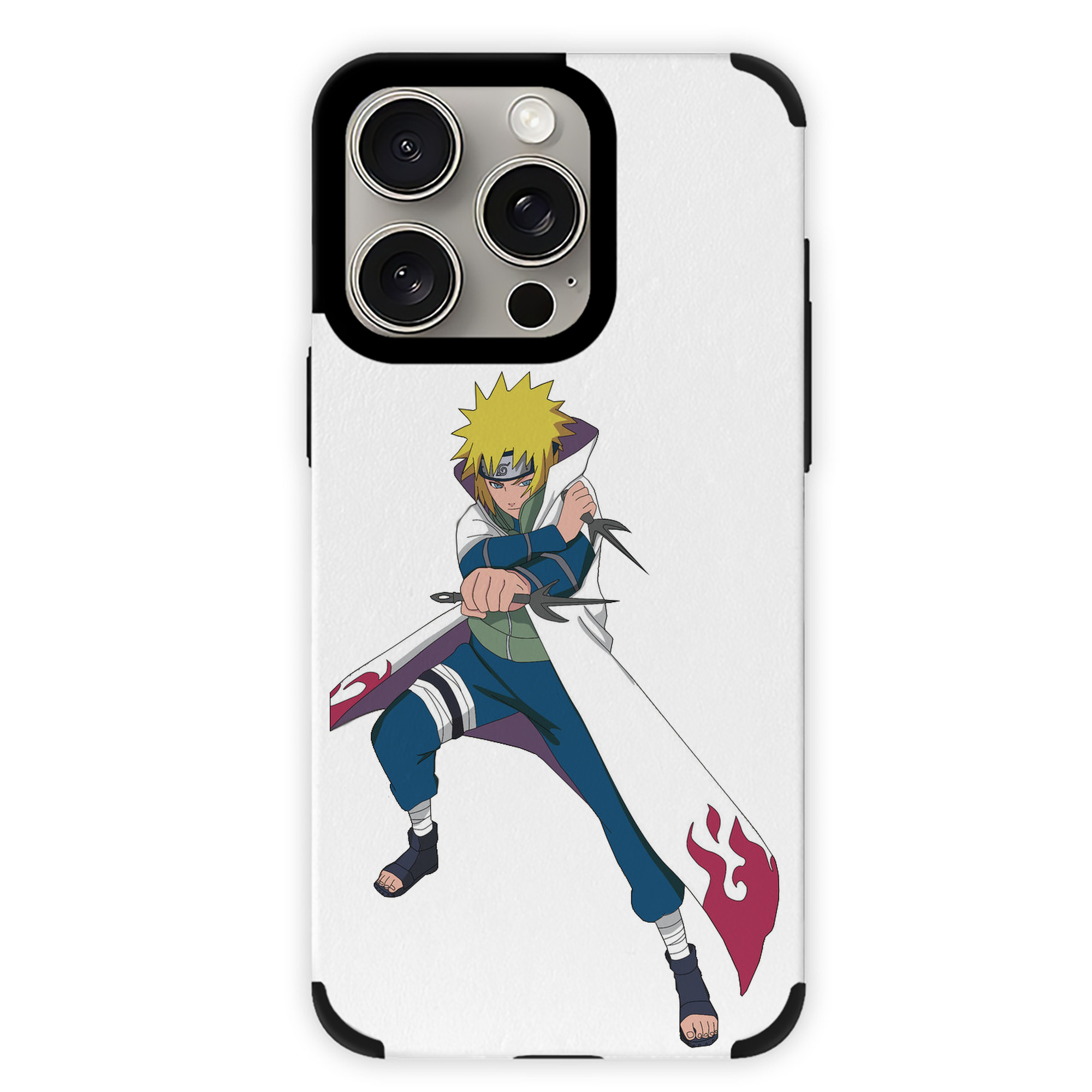 （画像用） NARUTO -ナルト- 波風 ミナト Namikaze Minato 【iPhone15ProMax対応】 PUレザー スマホケース 耐衝撃＆黄変防止