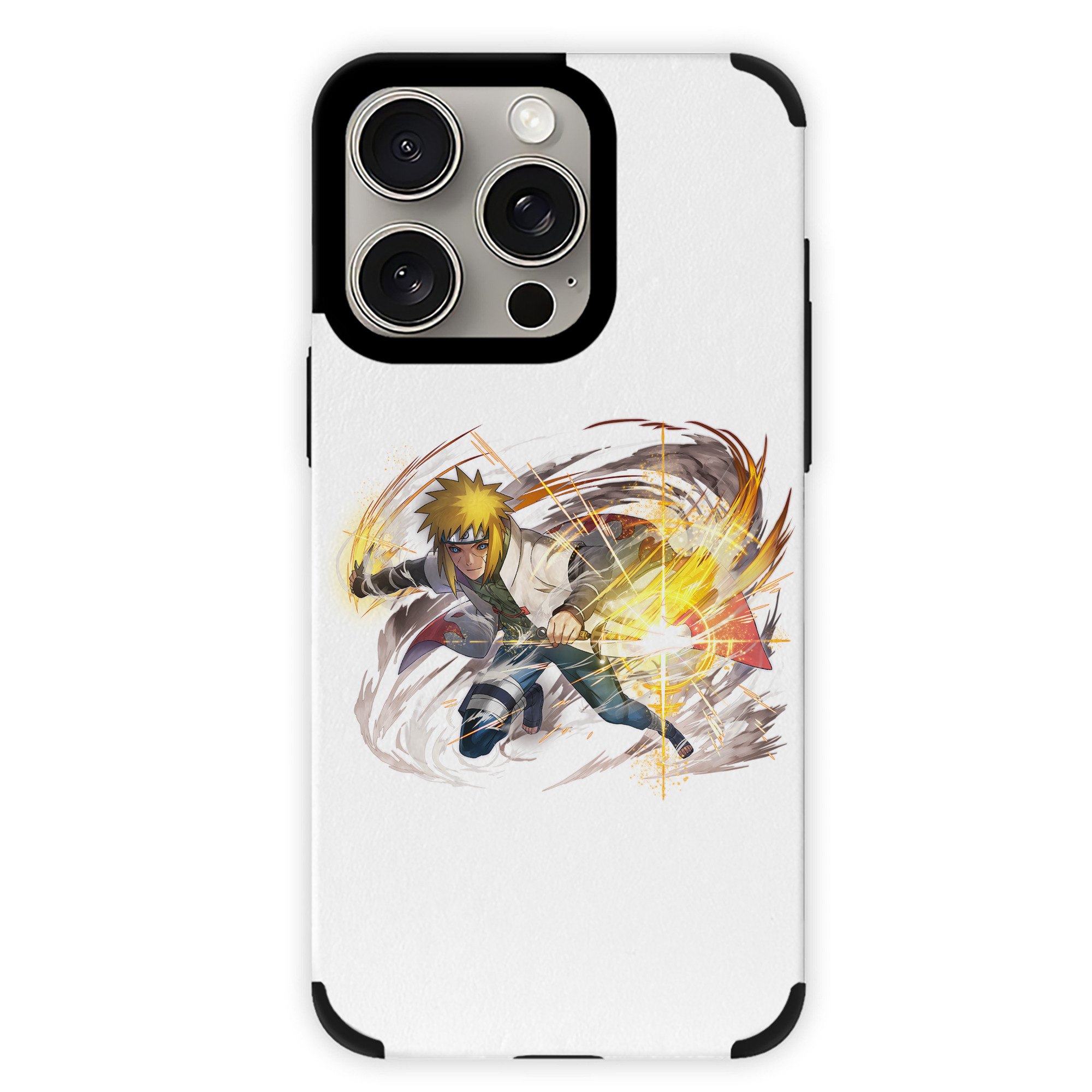 （画像用） NARUTO -ナルト- 波風 ミナト Namikaze Minato 【iPhone15ProMax対応】 PUレザー スマホケース 耐衝撃＆黄変防止