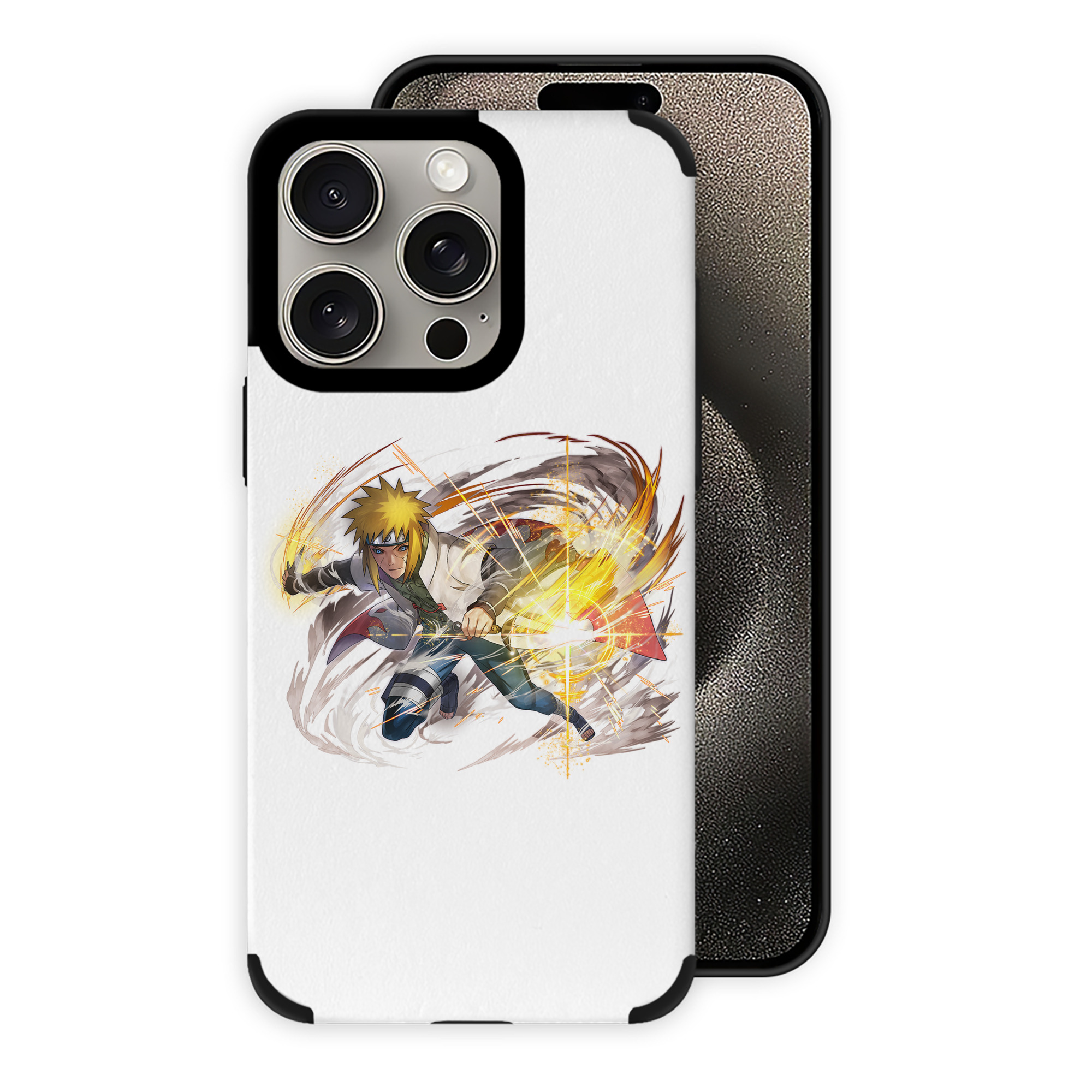 （画像用） NARUTO -ナルト- 波風 ミナト Namikaze Minato 【iPhone15ProMax対応】 PUレザー スマホケース 耐衝撃＆黄変防止