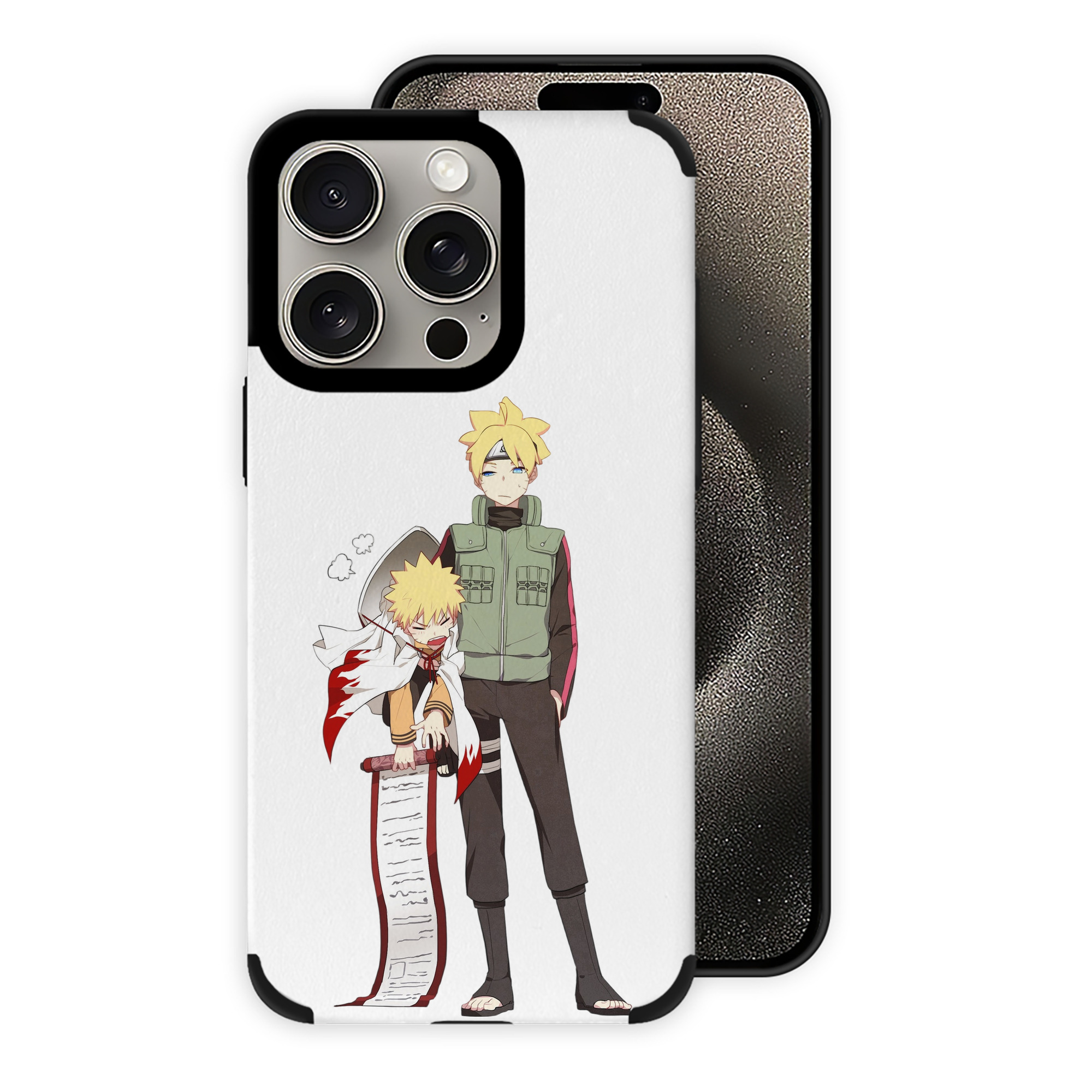 （画像用） NARUTO -ナルト- 波風 ミナト Namikaze Minato 【iPhone15ProMax対応】 PUレザー スマホケース 耐衝撃＆黄変防止