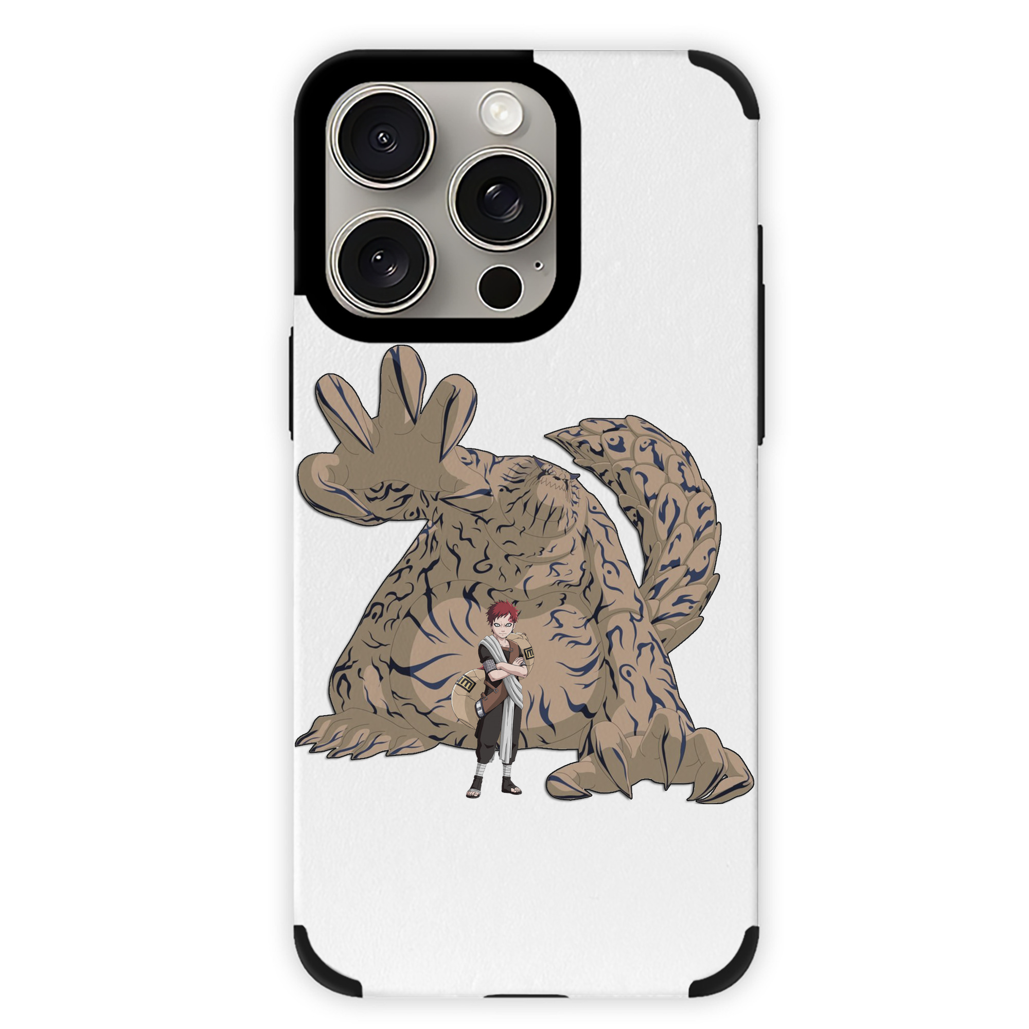 （画像用） NARUTO -ナルト- ガアラ Gaara 【iPhone15ProMax対応】 PUレザー スマホケース 耐衝撃＆黄変防止