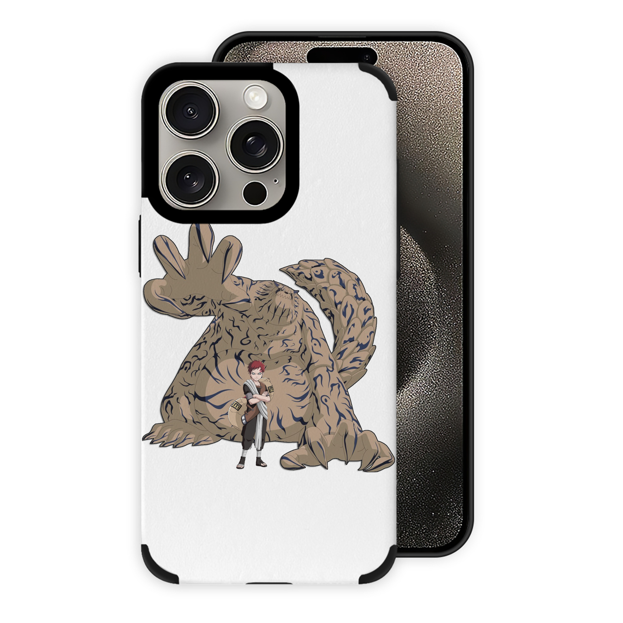 （画像用） NARUTO -ナルト- ガアラ Gaara 【iPhone15ProMax対応】 PUレザー スマホケース 耐衝撃＆黄変防止