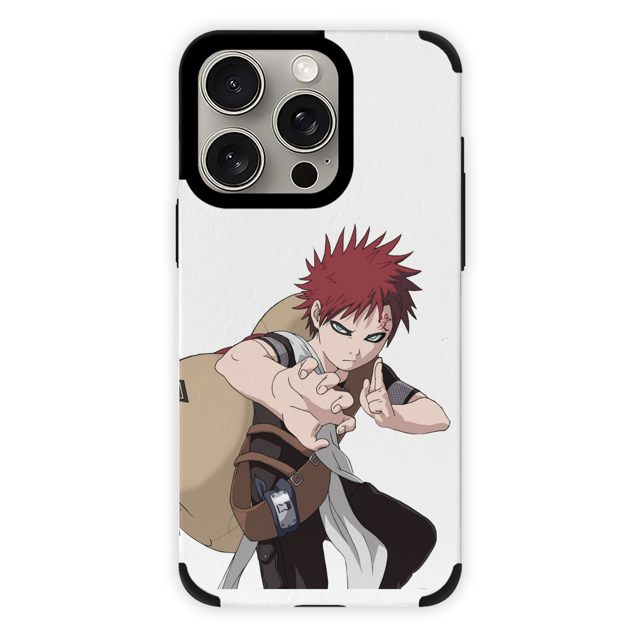 （画像用） NARUTO -ナルト- ガアラ Gaara 【iPhone15ProMax対応】 PUレザー スマホケース 耐衝撃＆黄変防止