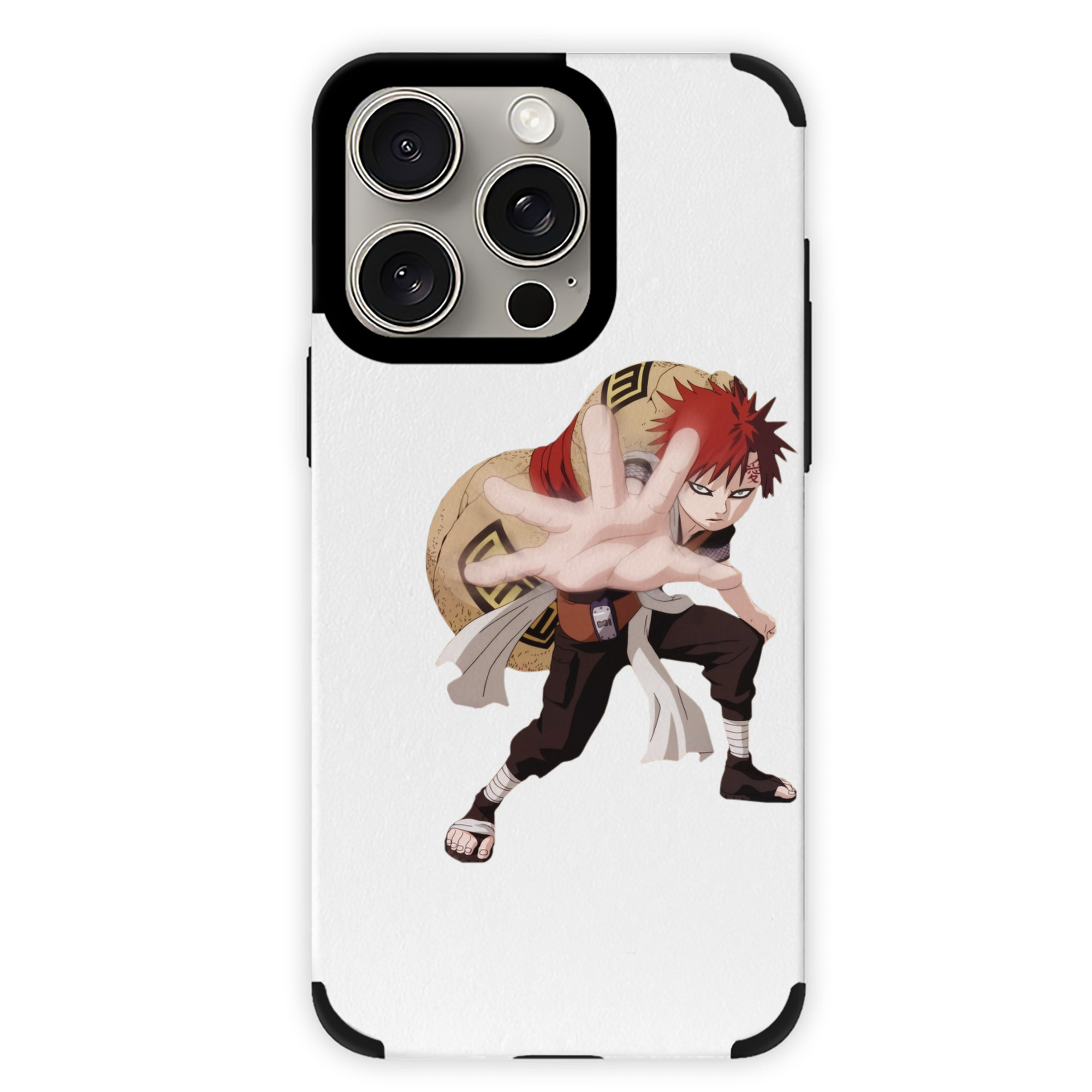 （画像用） NARUTO -ナルト- ガアラ Gaara 【iPhone15ProMax対応】 PUレザー スマホケース 耐衝撃＆黄変防止