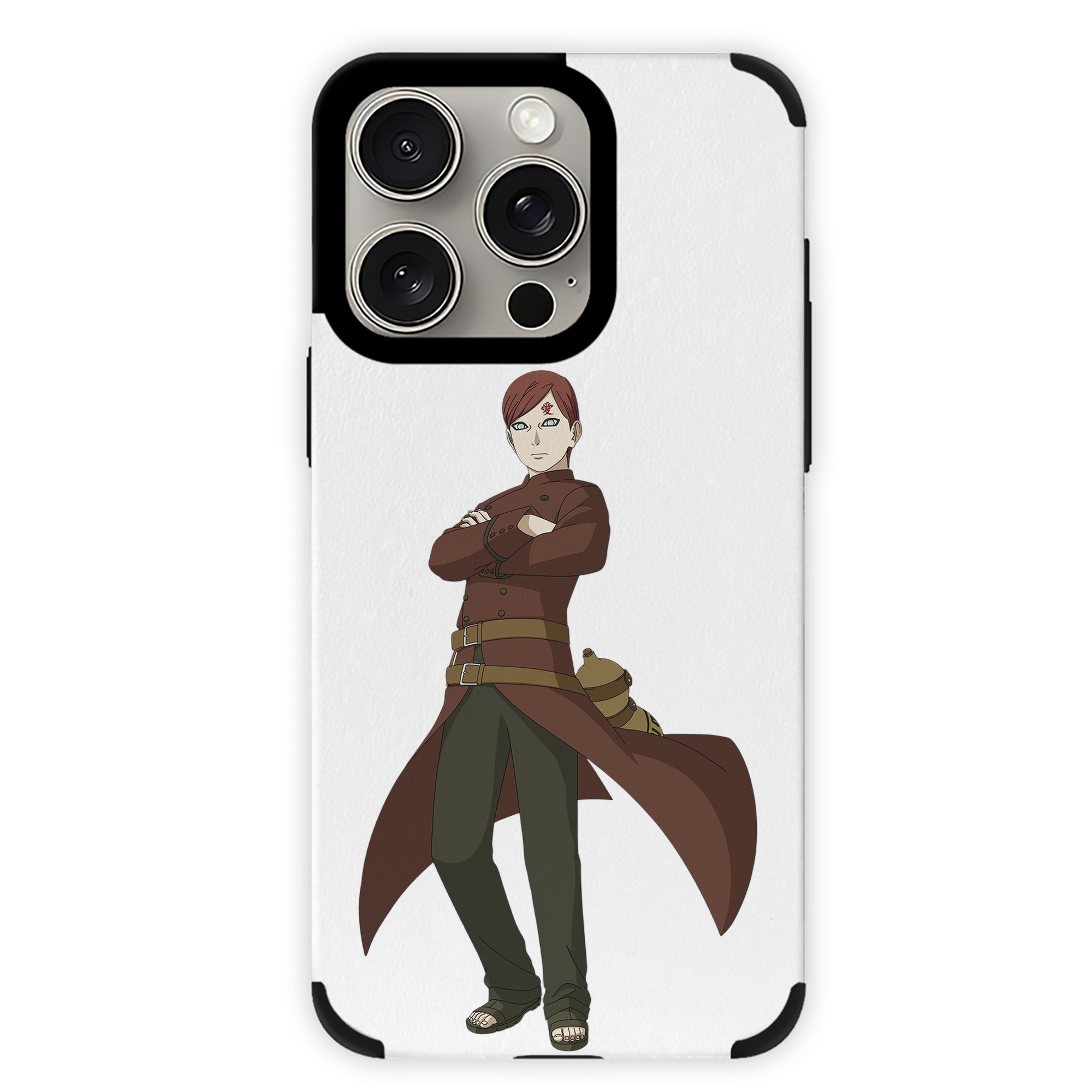 （画像用） NARUTO -ナルト- ガアラ Gaara 【iPhone15ProMax対応】 PUレザー スマホケース 耐衝撃＆黄変防止