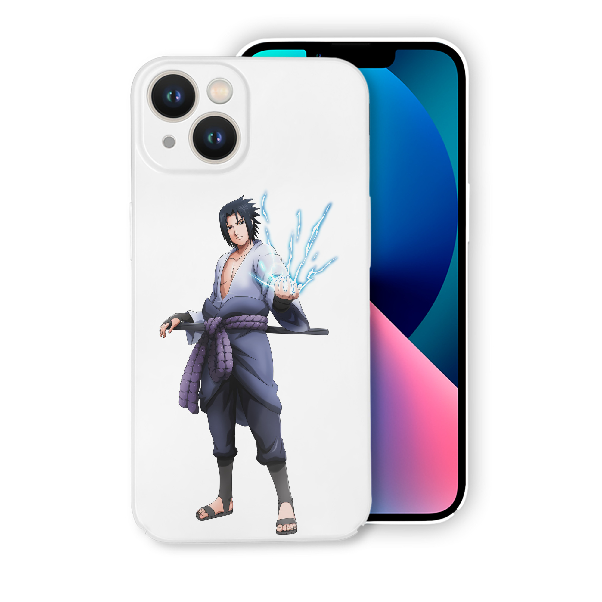 （画像用） NARUTO -ナルト- うちは サスケ Uchiha Sasuke 【iPhone 14シリーズ対応】ハードケース