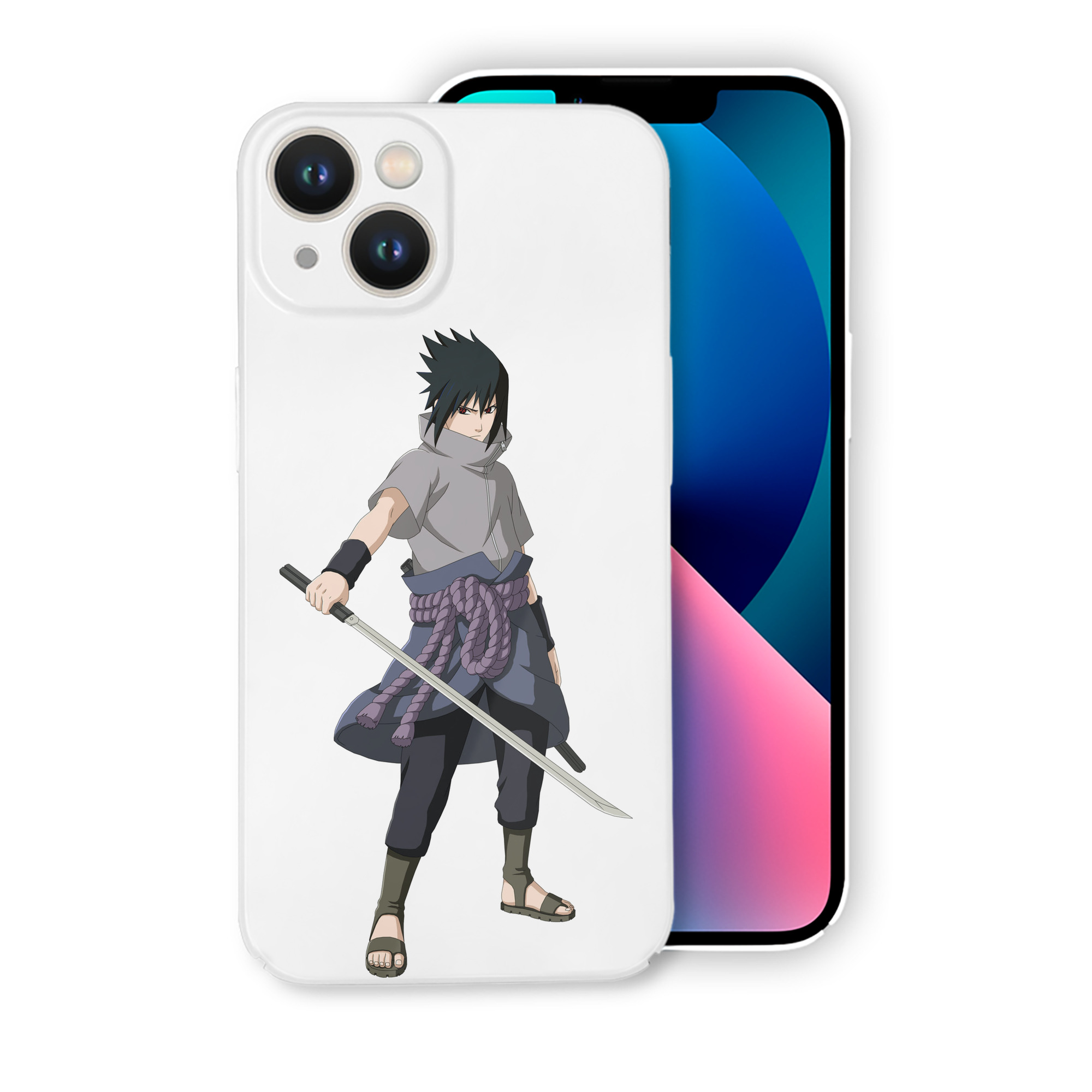 （画像用） NARUTO -ナルト- うちは サスケ Uchiha Sasuke 【iPhone 14シリーズ対応】ハードケース