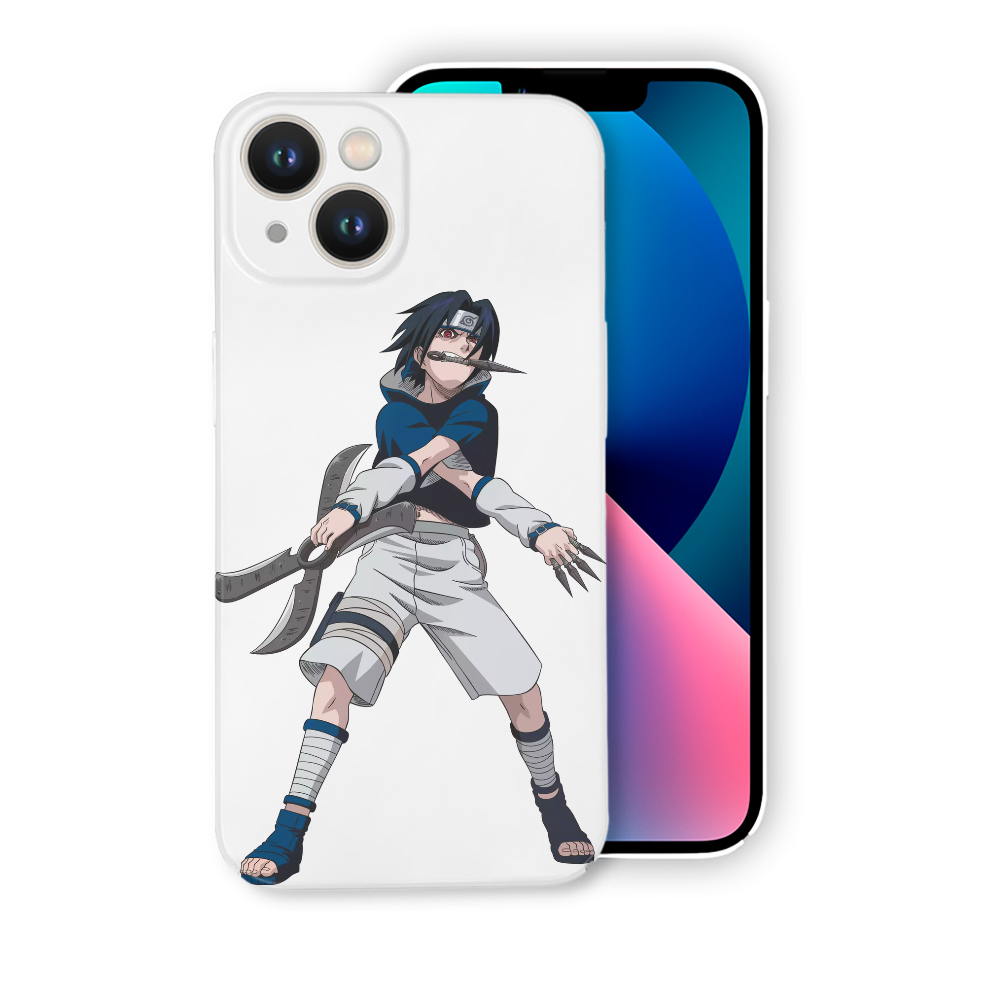 （画像用） NARUTO -ナルト- うちは サスケ Uchiha Sasuke 【iPhone 14シリーズ対応】ハードケース