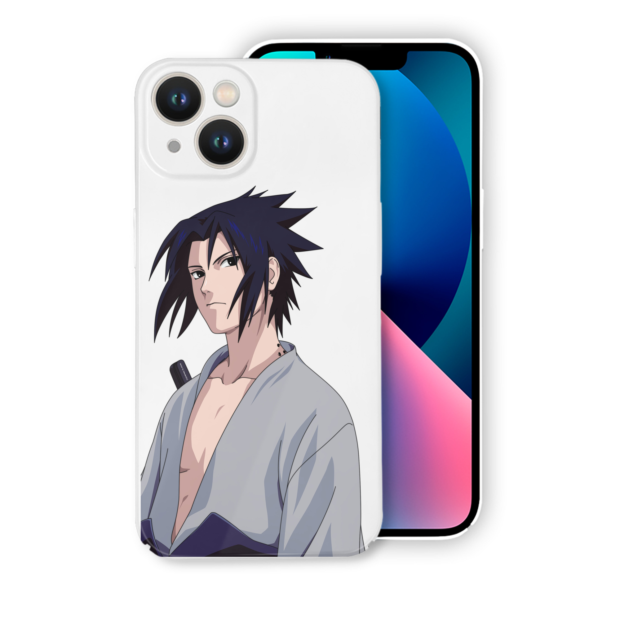（画像用） NARUTO -ナルト- うちは サスケ Uchiha Sasuke 【iPhone 14シリーズ対応】ハードケース