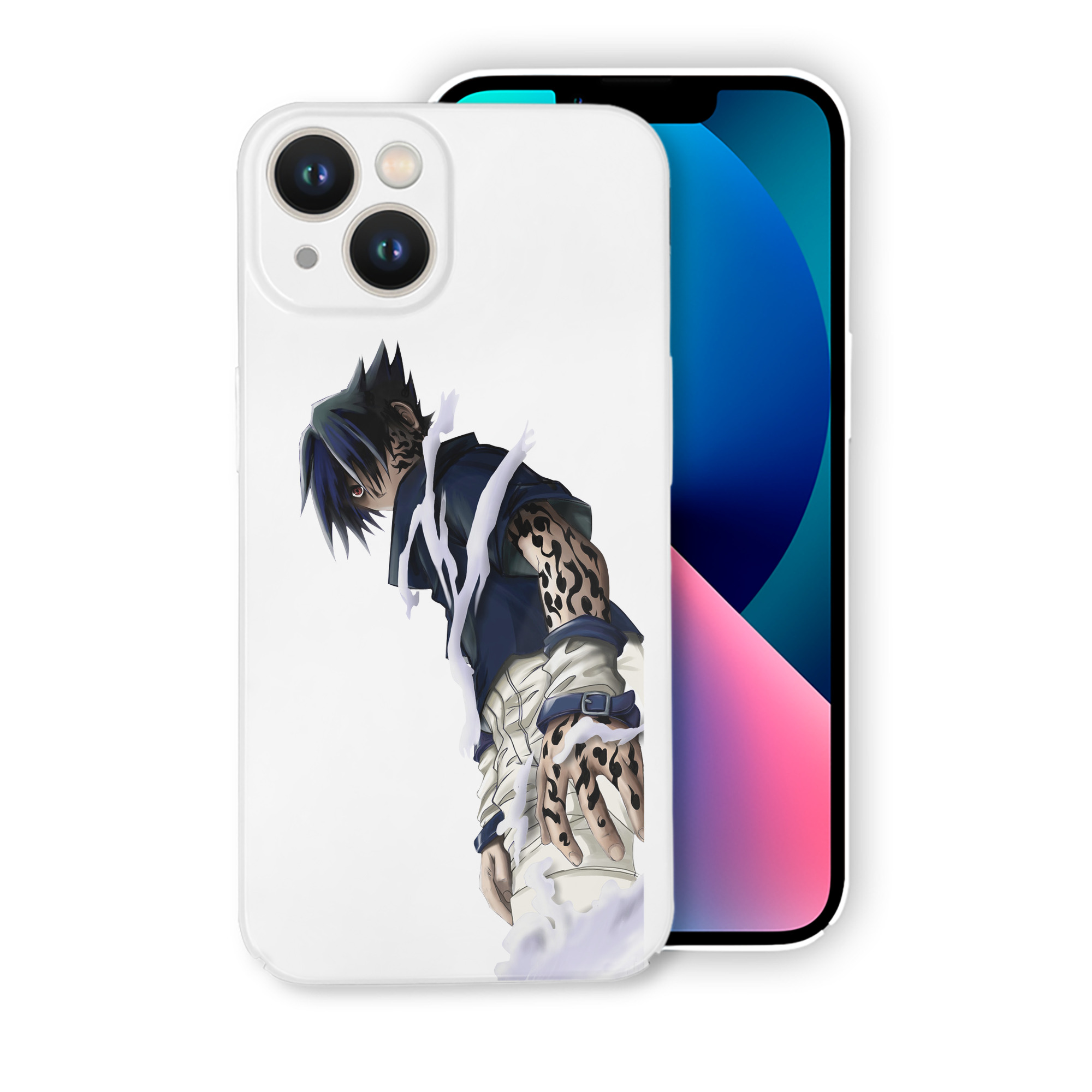 （画像用） NARUTO -ナルト- うちは サスケ Uchiha Sasuke 【iPhone 14シリーズ対応】ハードケース