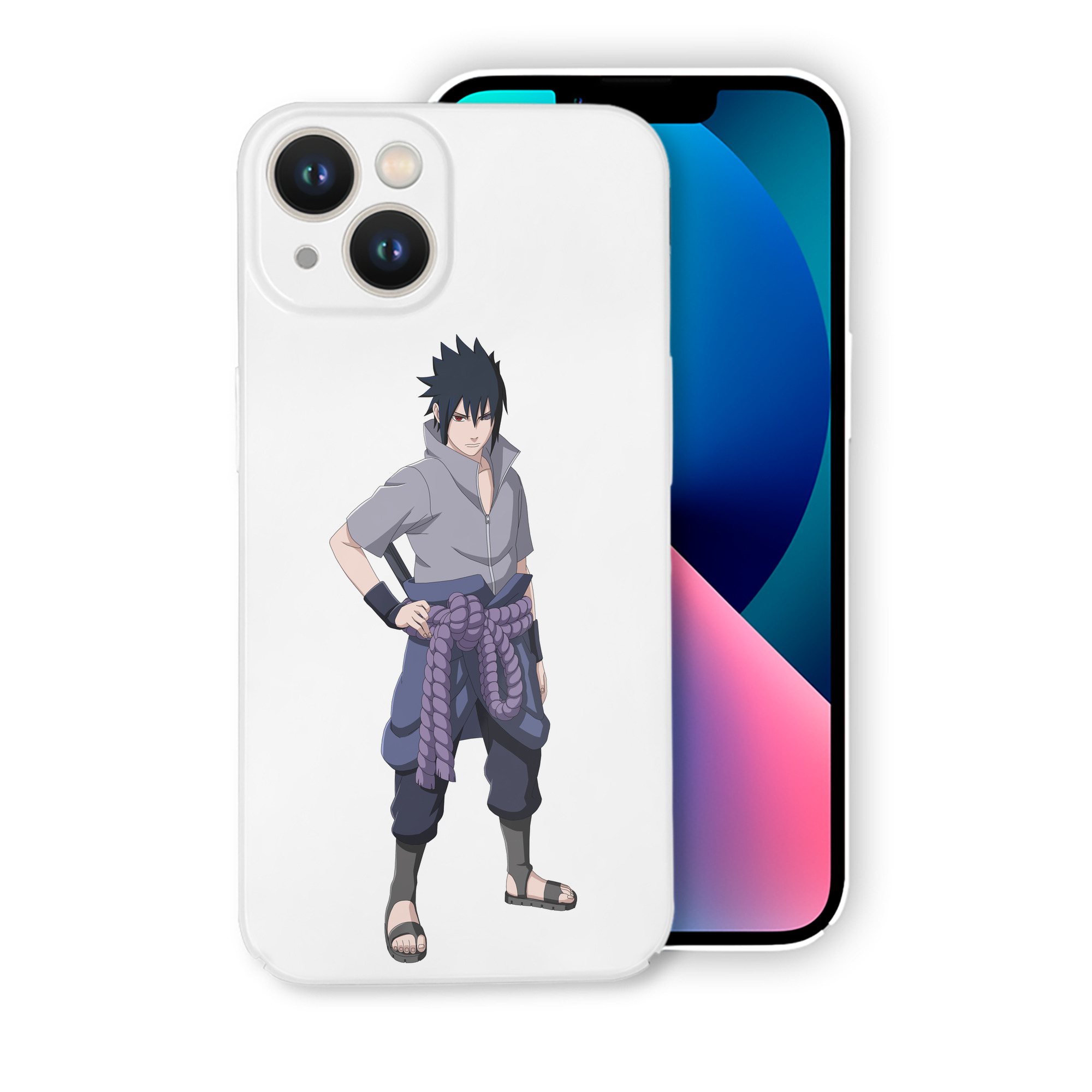（画像用） NARUTO -ナルト- うちは サスケ Uchiha Sasuke 【iPhone 14シリーズ対応】ハードケース