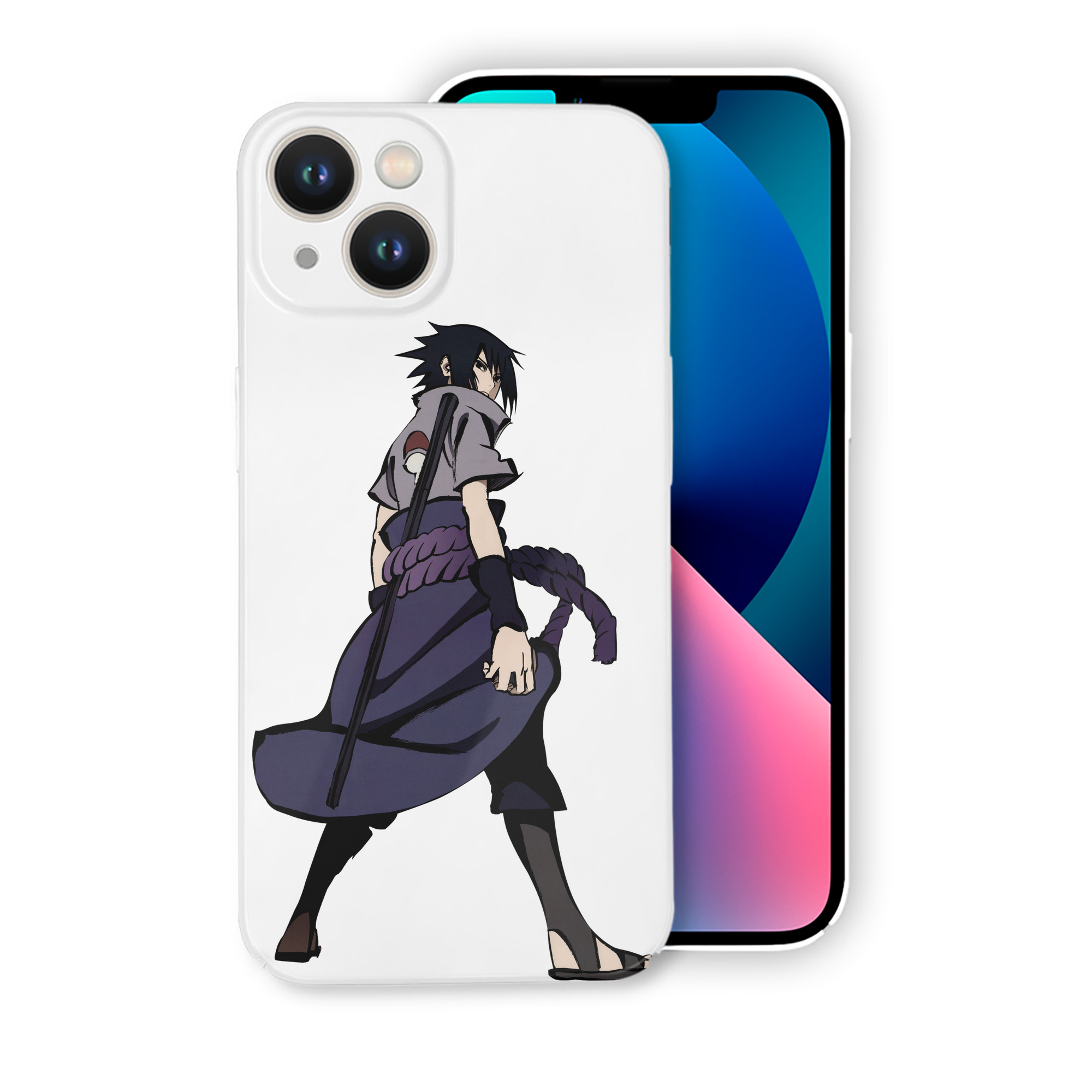 （画像用） NARUTO -ナルト- うちは サスケ Uchiha Sasuke 【iPhone 14シリーズ対応】ハードケース