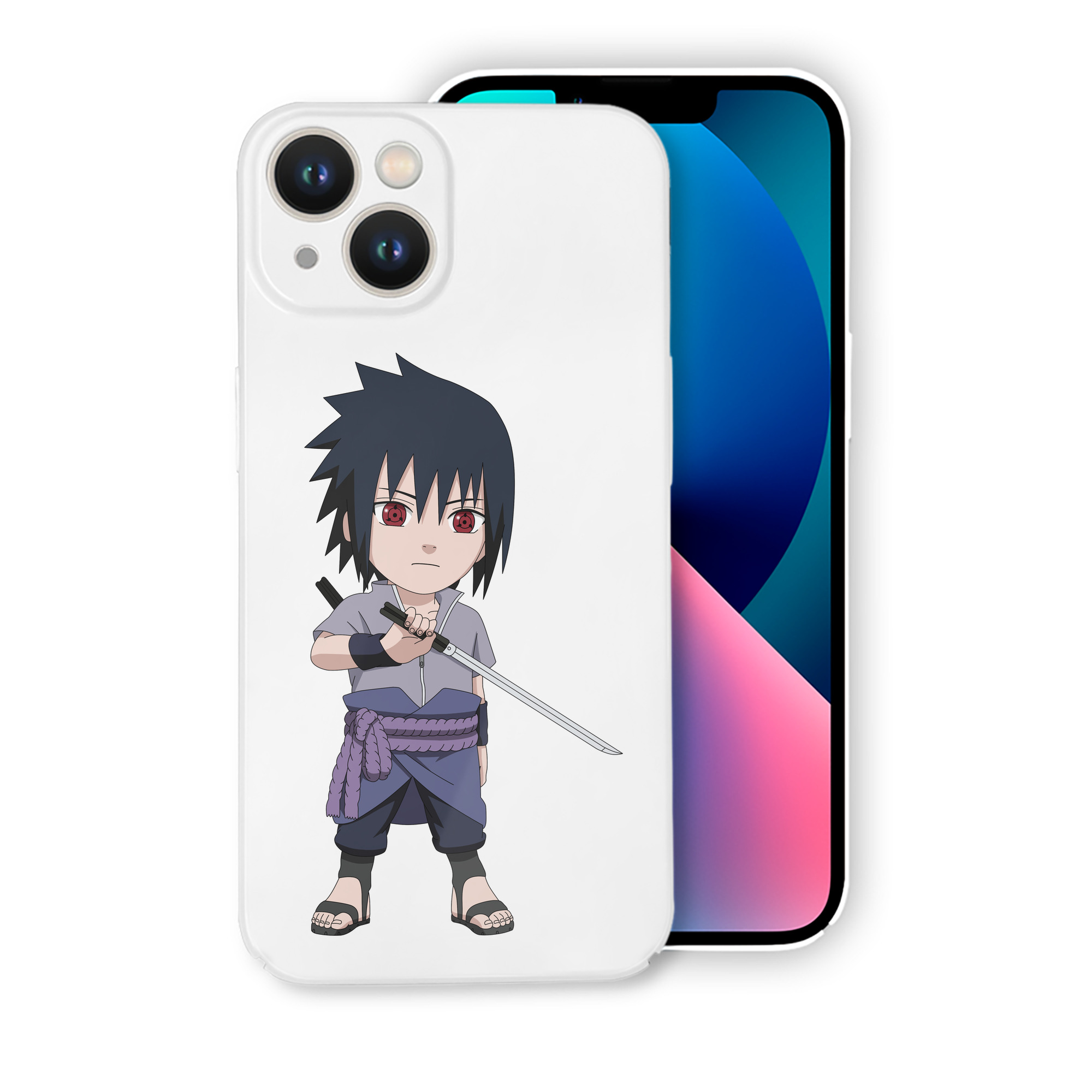 （画像用） NARUTO -ナルト- うちは サスケ Uchiha Sasuke 【iPhone 14シリーズ対応】ハードケース