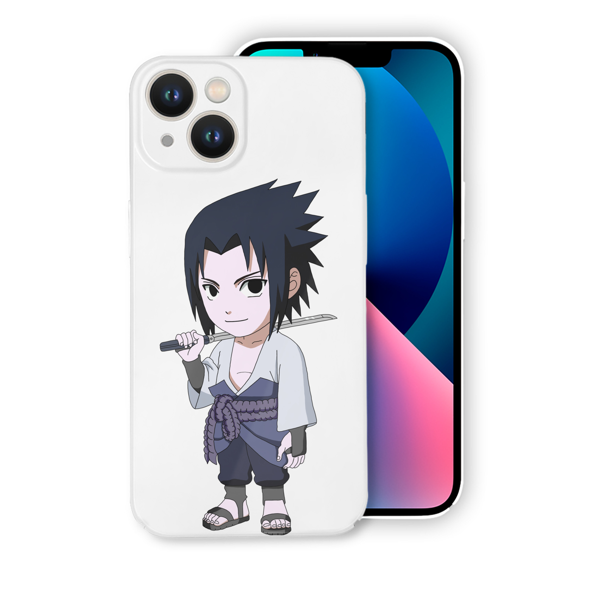 （画像用） NARUTO -ナルト- うちは サスケ Uchiha Sasuke 【iPhone 14シリーズ対応】ハードケース
