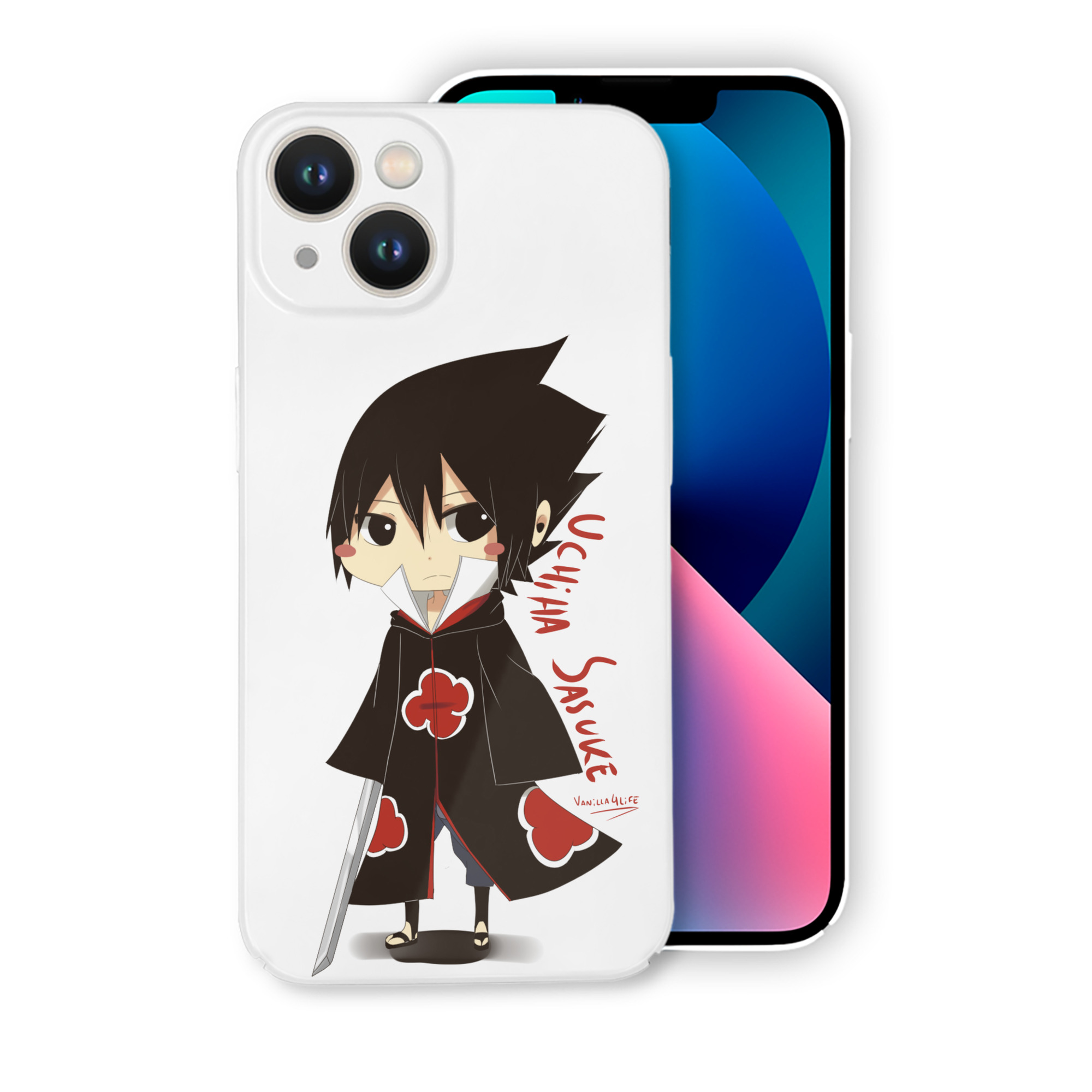 （画像用） NARUTO -ナルト- うちは サスケ Uchiha Sasuke 【iPhone 14シリーズ対応】ハードケース