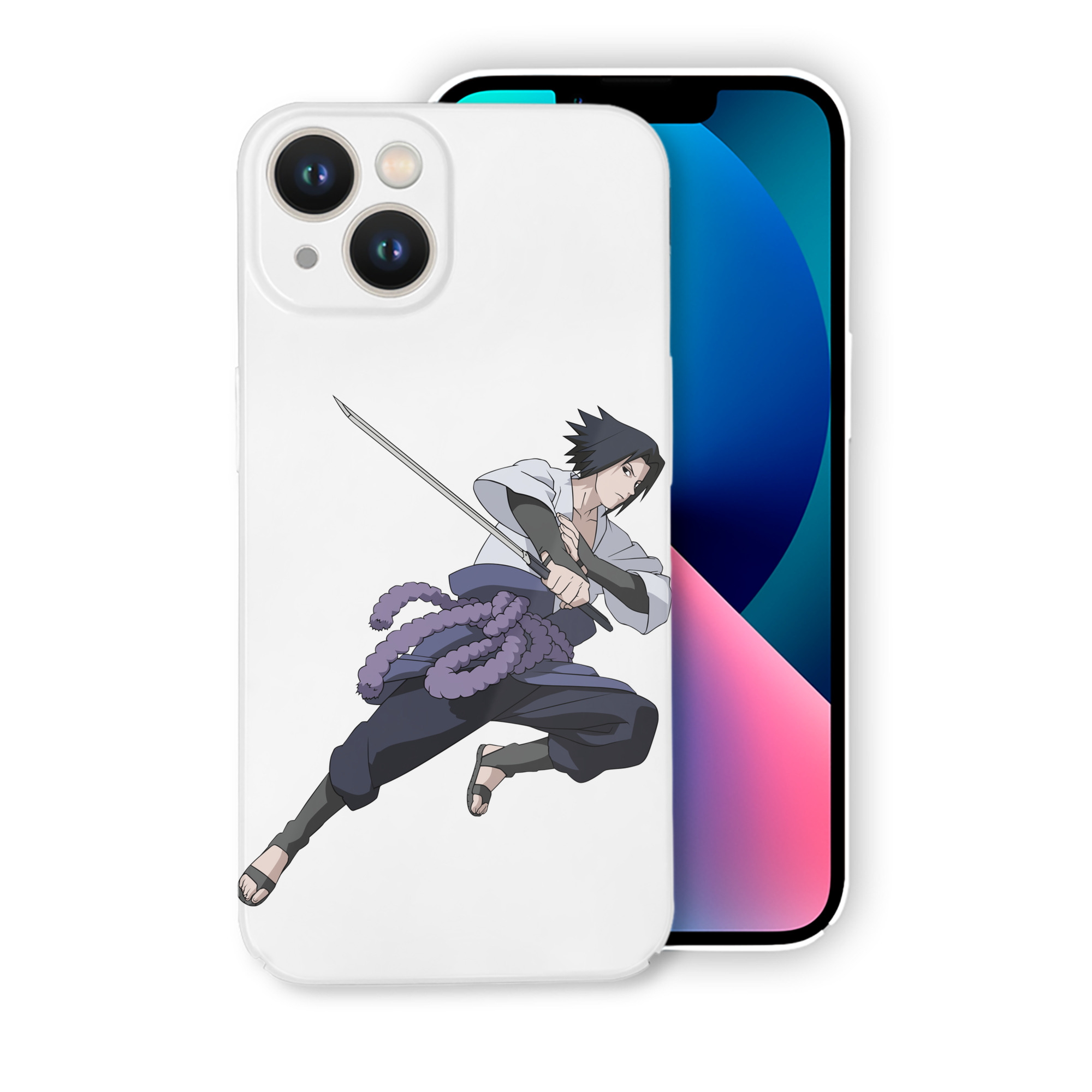 （画像用） NARUTO -ナルト- うちは サスケ Uchiha Sasuke 【iPhone 14シリーズ対応】ハードケース