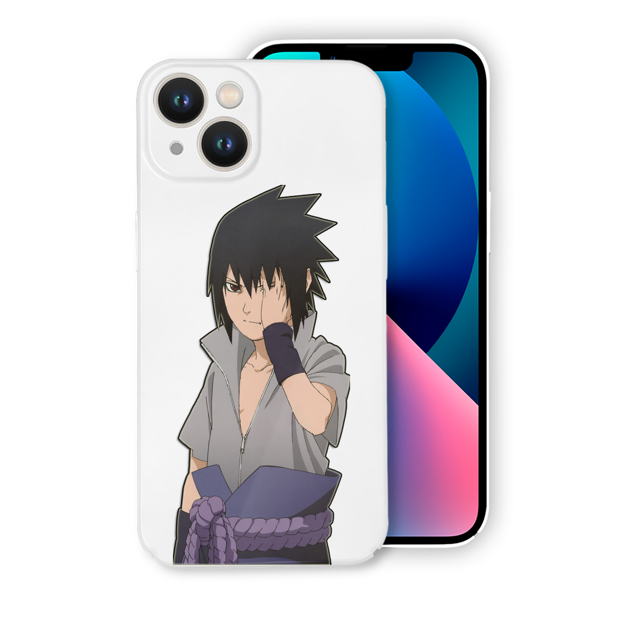 （画像用） NARUTO -ナルト- うちは サスケ Uchiha Sasuke 【iPhone 14シリーズ対応】ハードケース