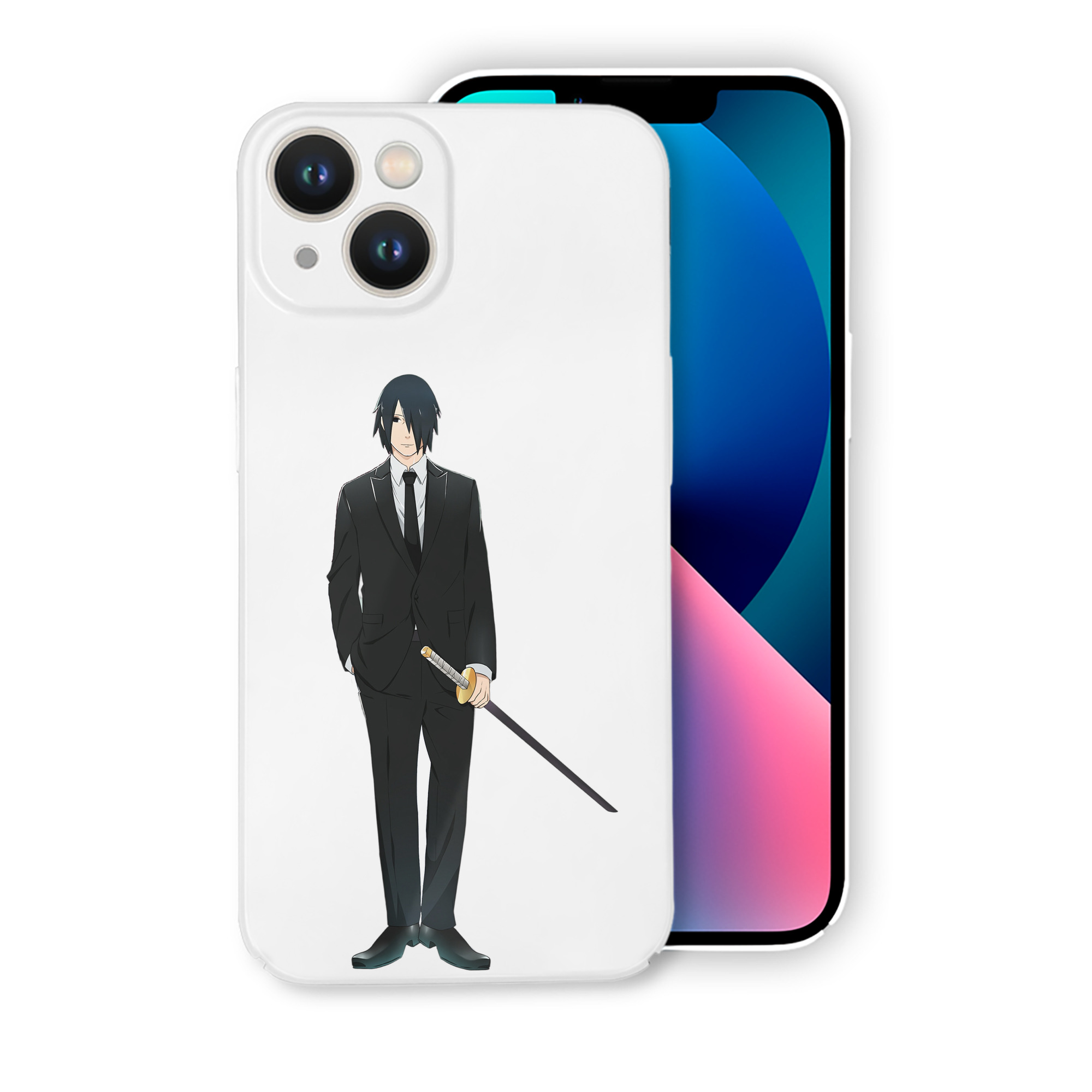 （画像用） NARUTO -ナルト- うちは サスケ Uchiha Sasuke 【iPhone 14シリーズ対応】ハードケース