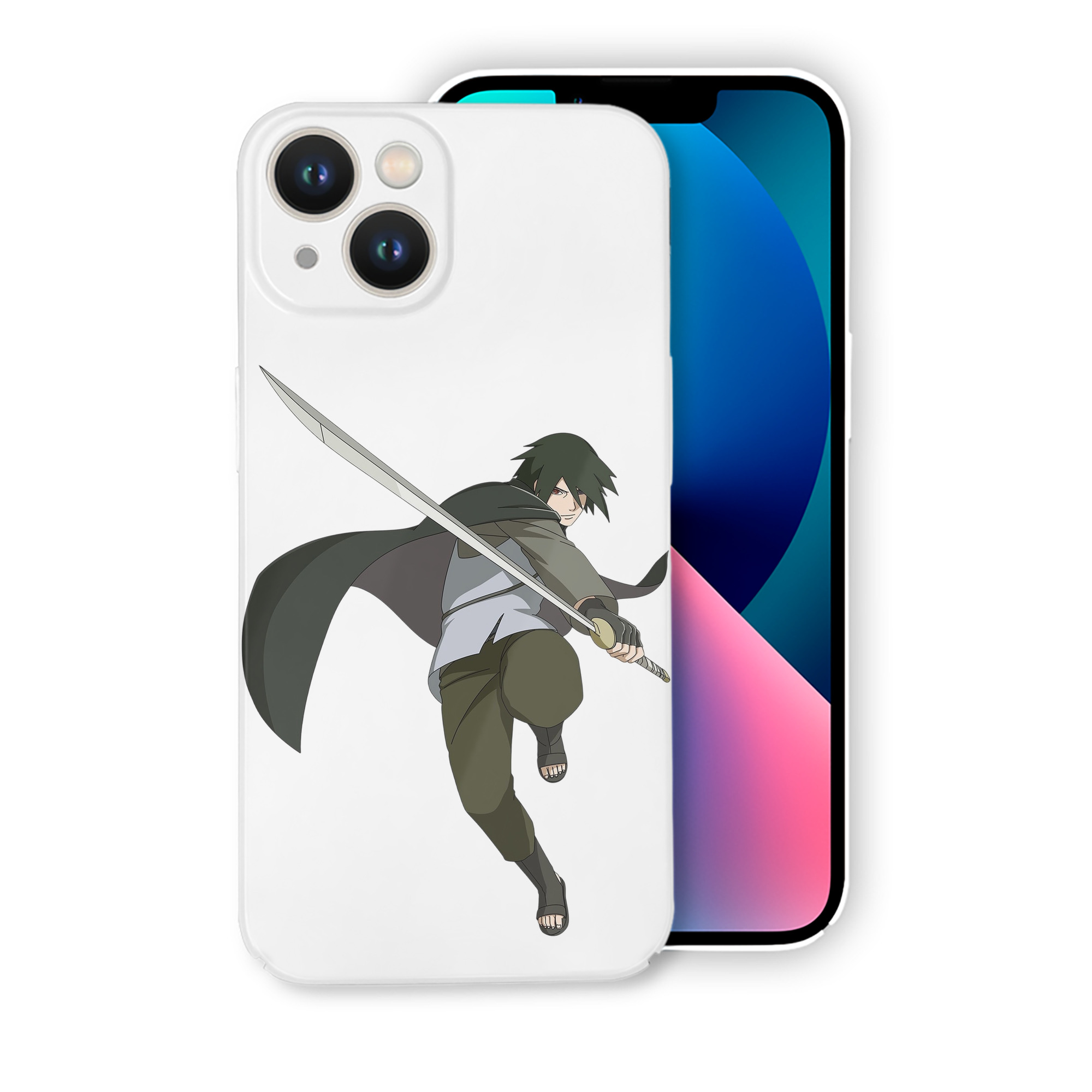 （画像用） NARUTO -ナルト- うちは サスケ Uchiha Sasuke 【iPhone 14シリーズ対応】ハードケース