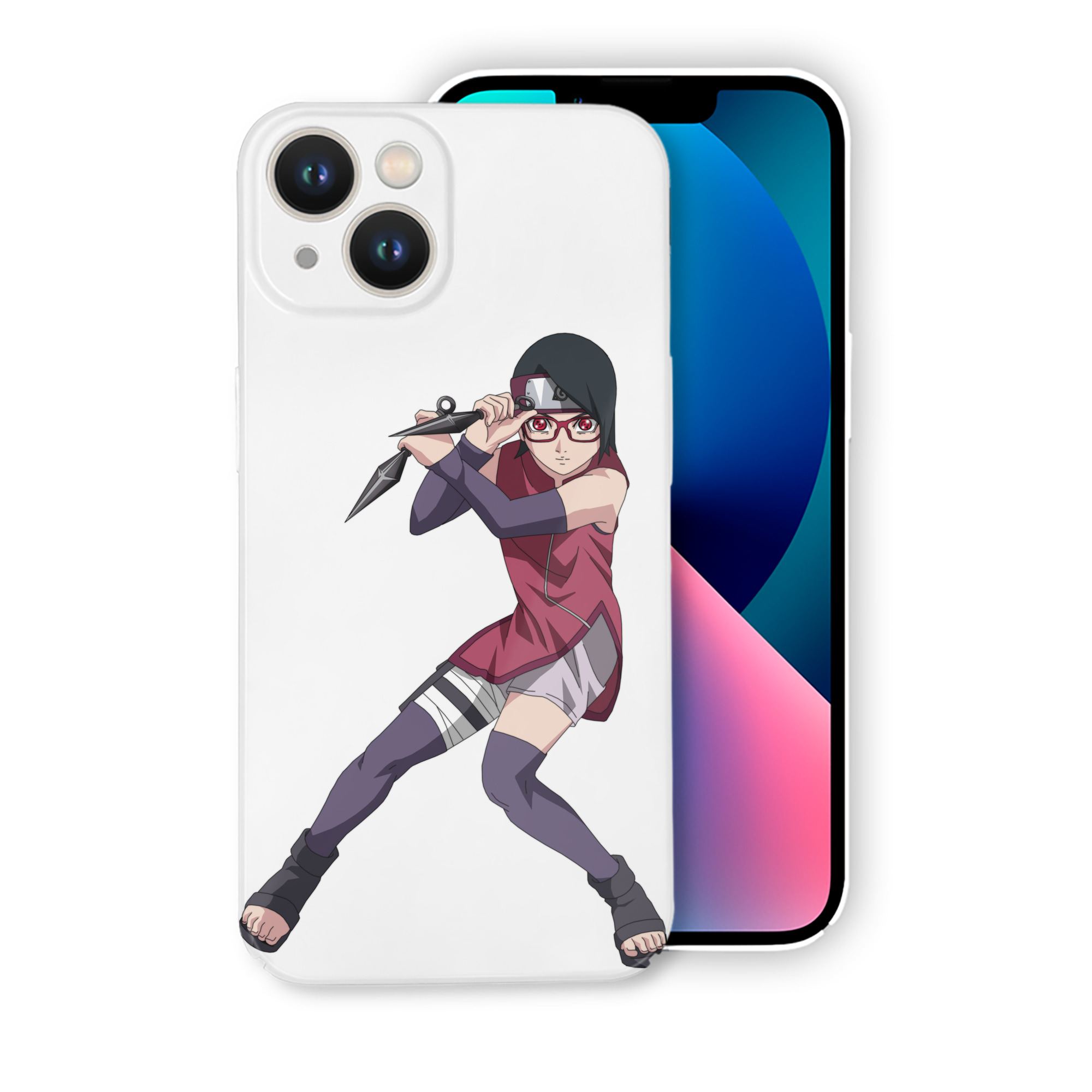 （画像用） NARUTO -ナルト- うちは サラダ Uchiha Sarada 【iPhone 14シリーズ対応】ハードケース