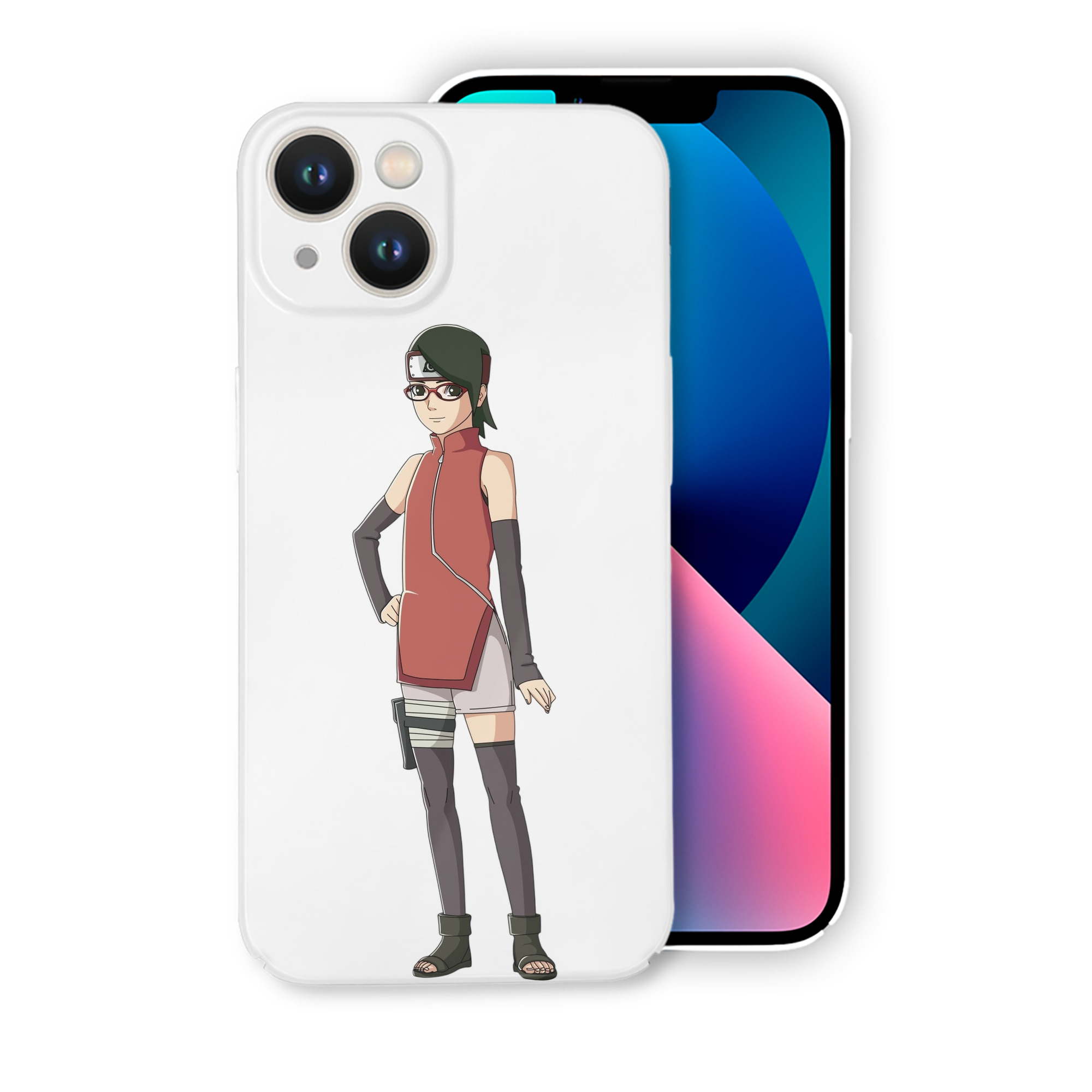 （画像用） NARUTO -ナルト- うちは サラダ Uchiha Sarada 【iPhone 14シリーズ対応】ハードケース