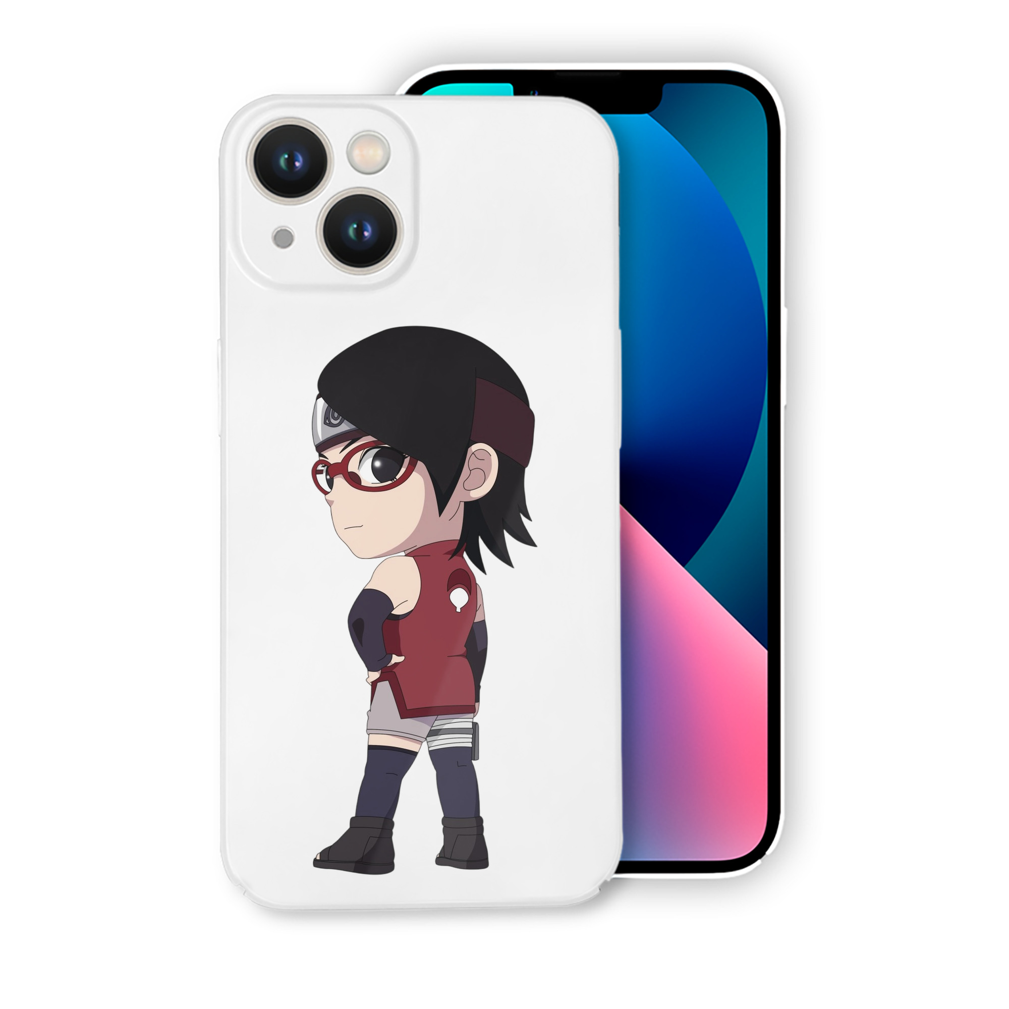 （画像用） NARUTO -ナルト- うちは サラダ Uchiha Sarada 【iPhone 14シリーズ対応】ハードケース
