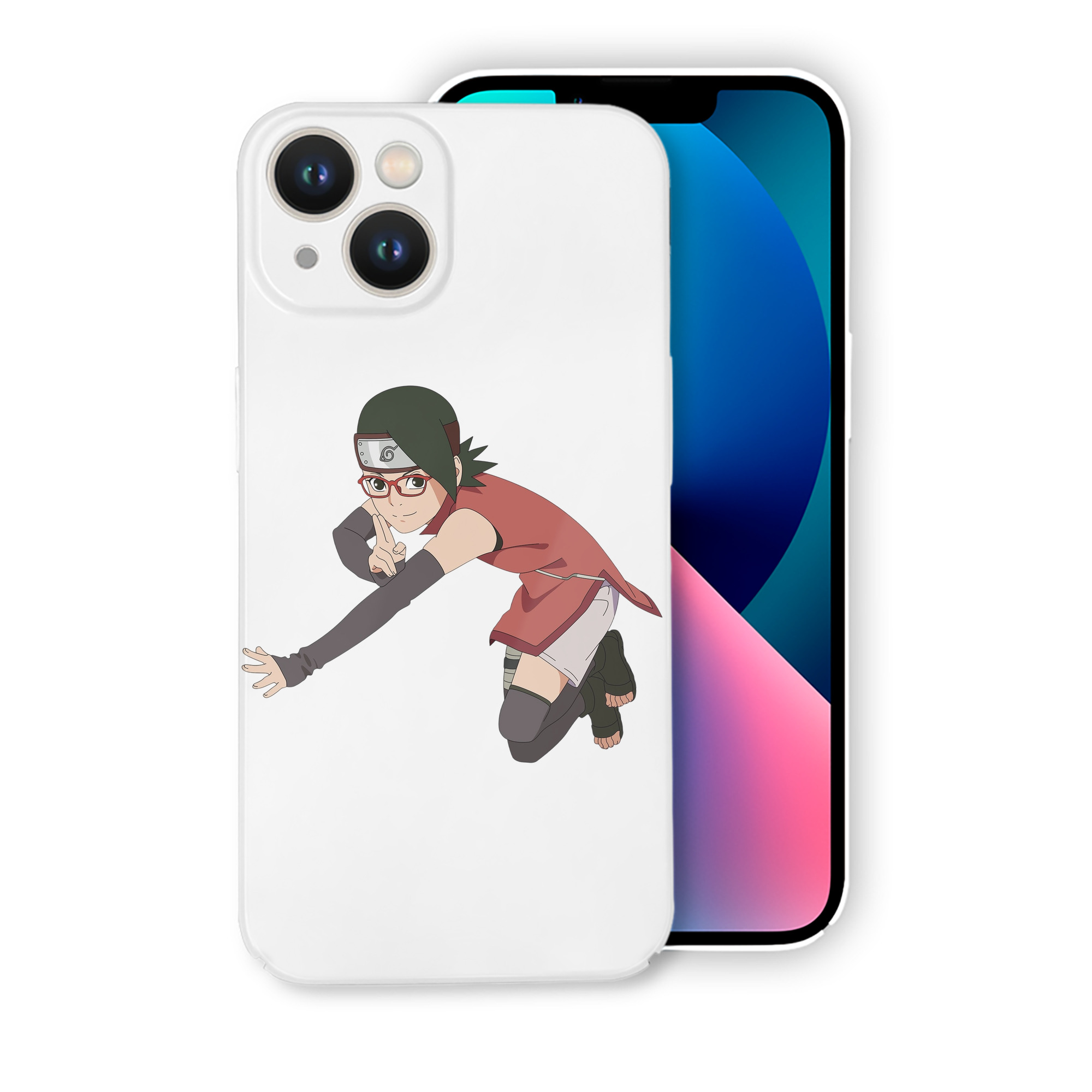 （画像用） NARUTO -ナルト- うちは サラダ Uchiha Sarada 【iPhone 14シリーズ対応】ハードケース