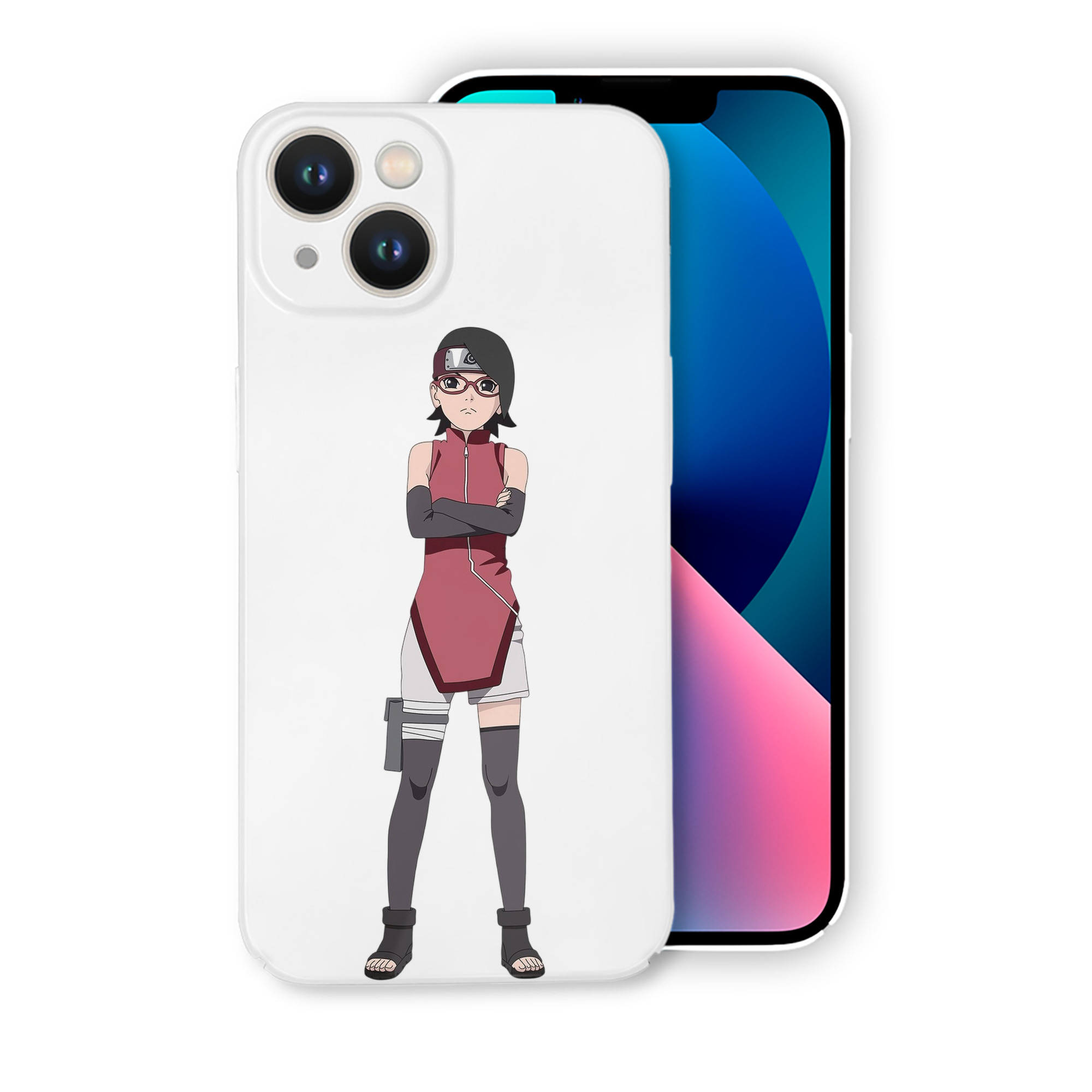 （画像用） NARUTO -ナルト- うちは サラダ Uchiha Sarada 【iPhone 14シリーズ対応】ハードケース