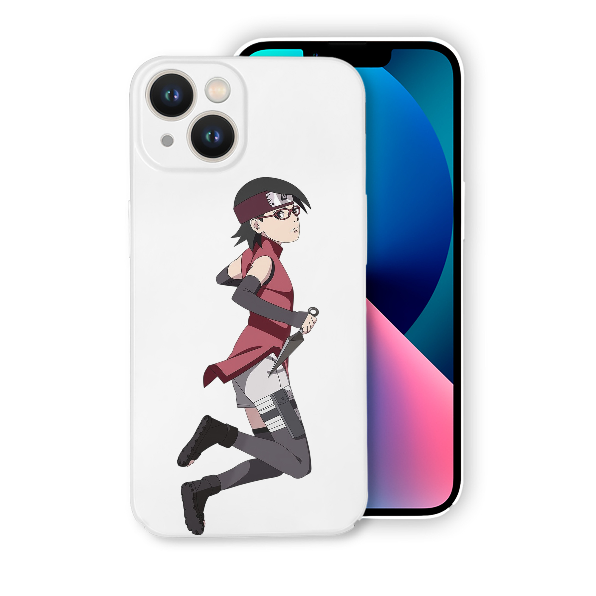 （画像用） NARUTO -ナルト- うちは サラダ Uchiha Sarada 【iPhone 14シリーズ対応】ハードケース