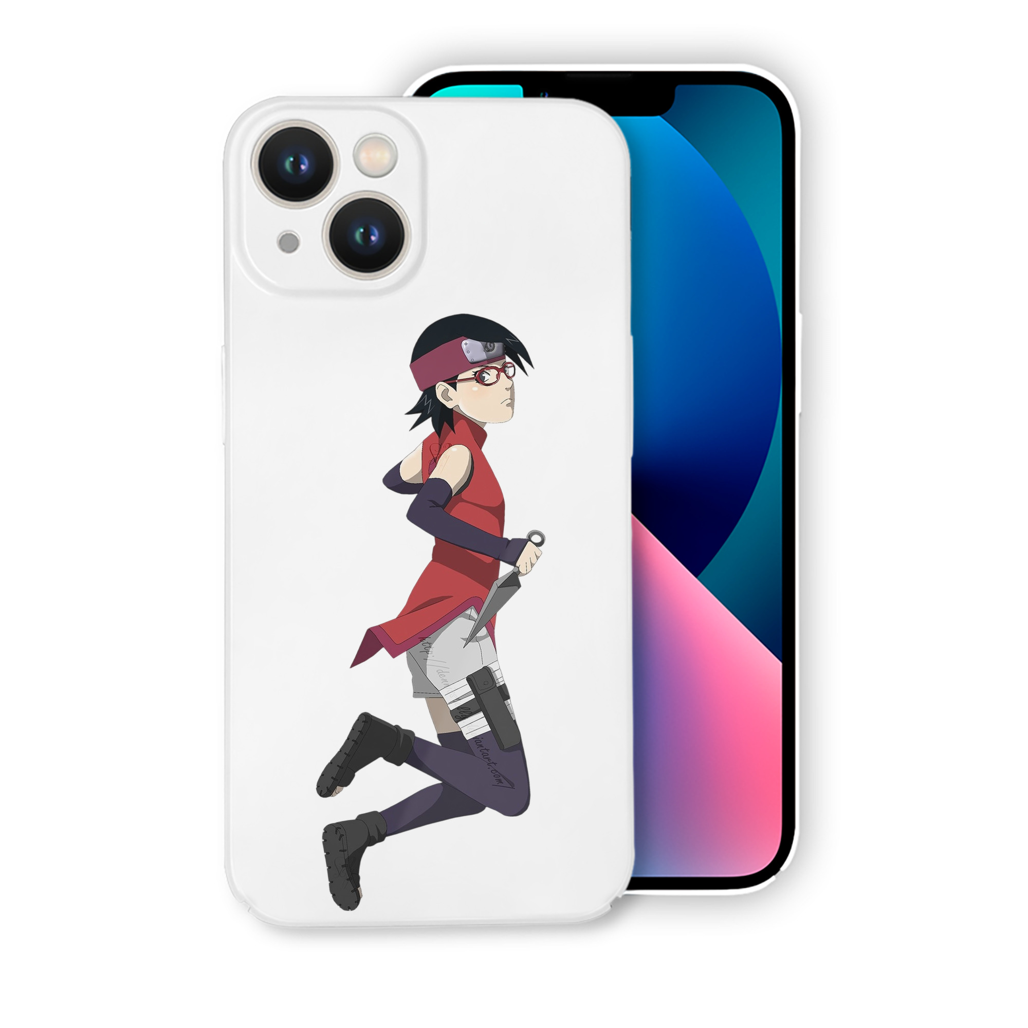 （画像用） NARUTO -ナルト- うちは サラダ Uchiha Sarada 【iPhone 14シリーズ対応】ハードケース