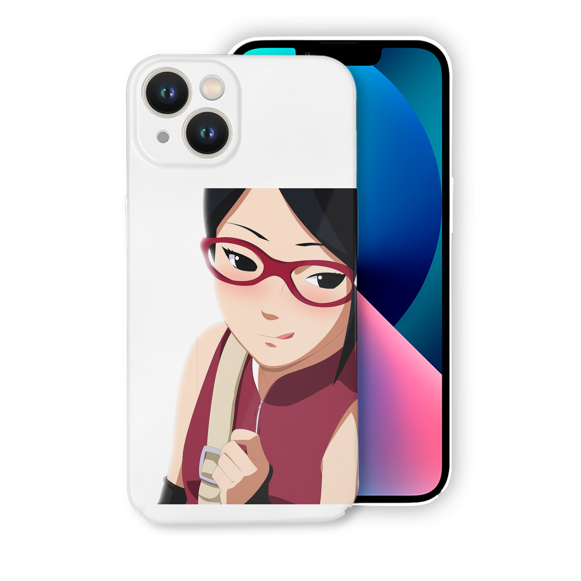 （画像用） NARUTO -ナルト- うちは サラダ Uchiha Sarada 【iPhone 14シリーズ対応】ハードケース
