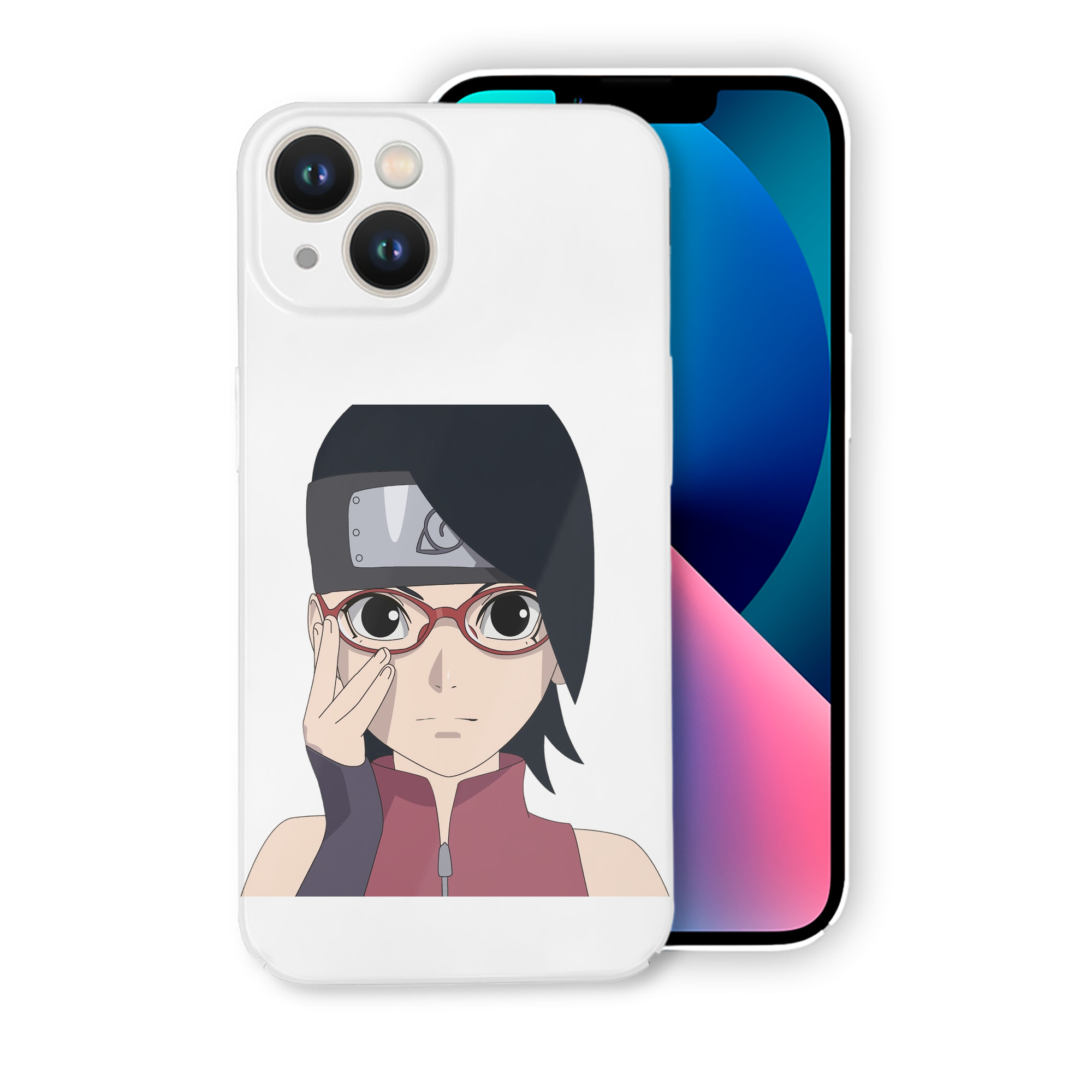 （画像用） NARUTO -ナルト- うちは サラダ Uchiha Sarada 【iPhone 14シリーズ対応】ハードケース