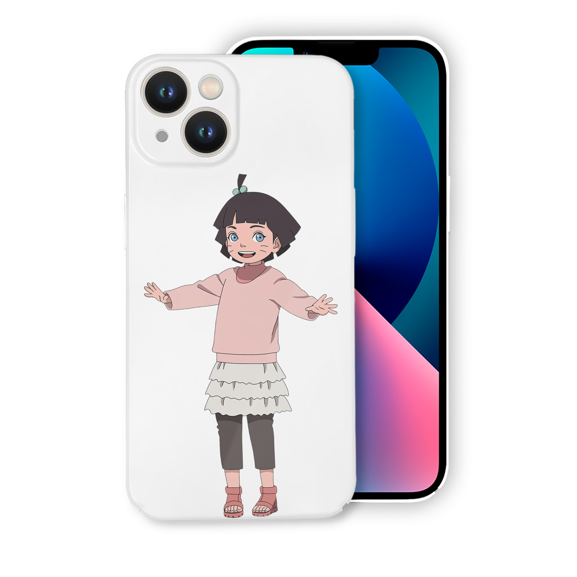 （画像用） NARUTO -ナルト- うずまき ヒマワリ Uzumaki Himawari 【iPhone 14シリーズ対応】ハードケース