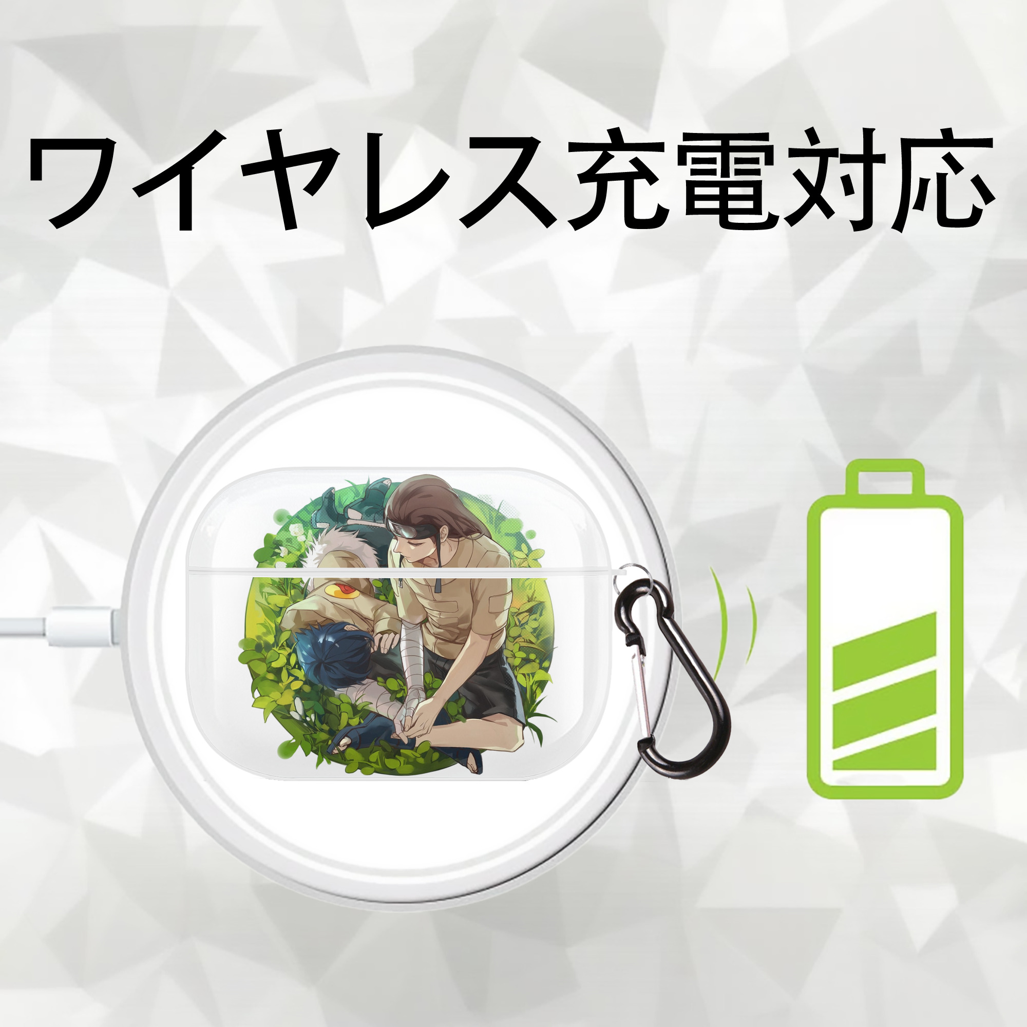 NARUTO -ナルト- 日向ネジ Hyūga Neji 【AirPods Pro用】ハードシェル保護ケース 耐衝撃・防指紋・カラビナ付き商品仕様