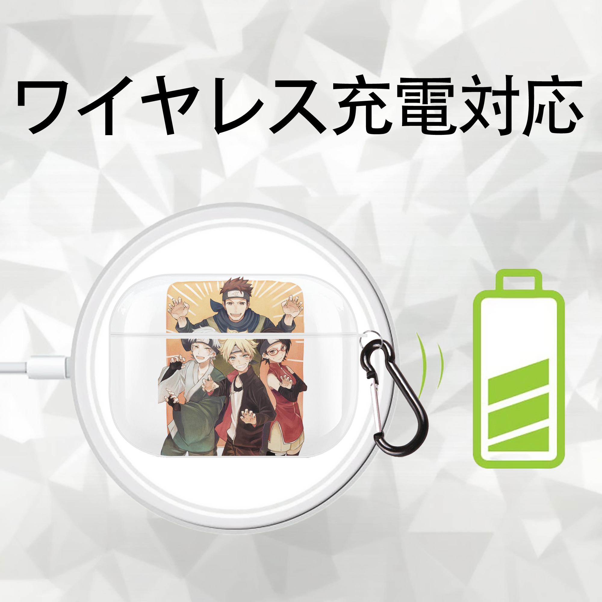 NARUTO -ナルト- うちは サラダ Uchiha Sarada 【AirPods Pro用】ハードシェル保護ケース 耐衝撃・防指紋・カラビナ付き商品仕様