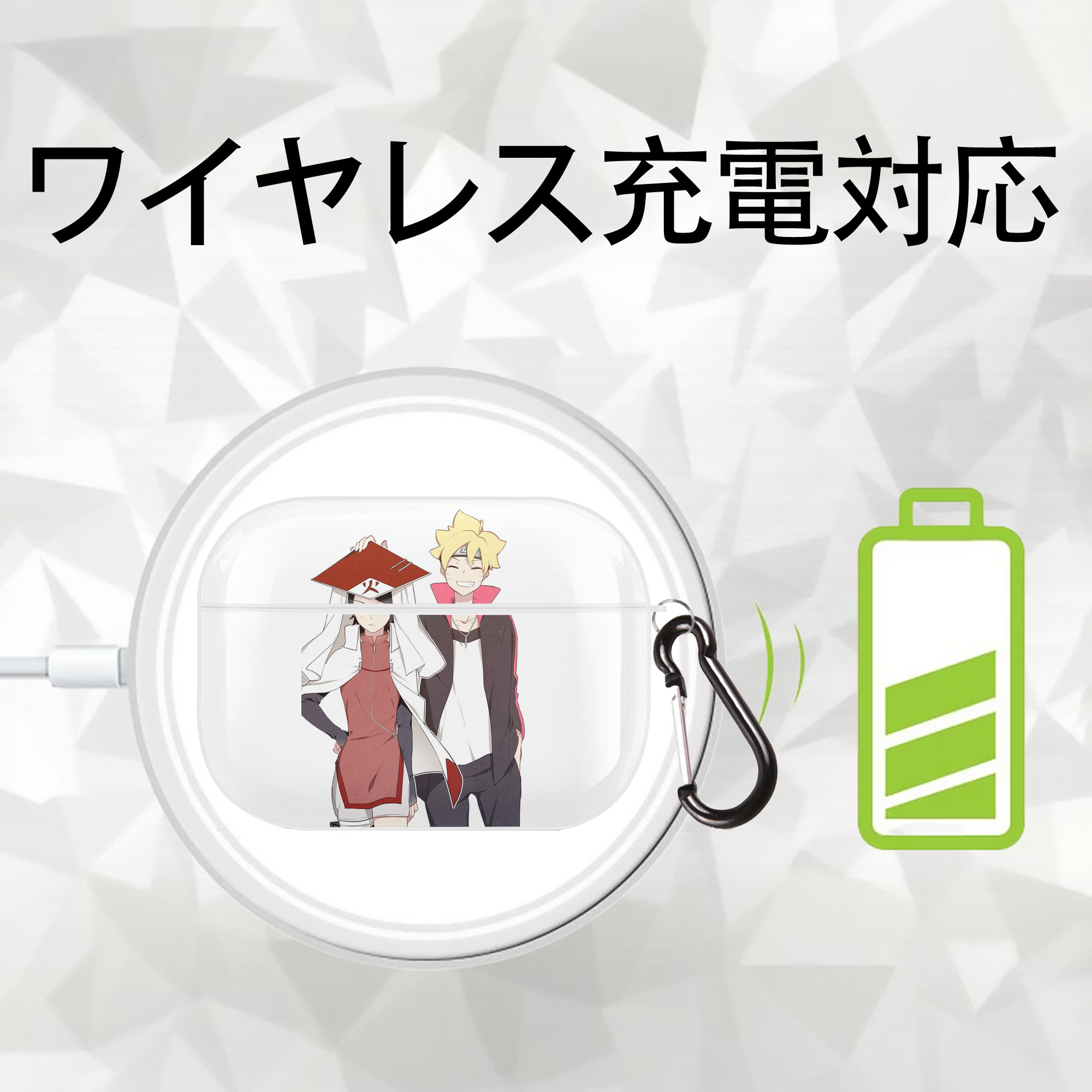NARUTO -ナルト- うちは サラダ Uchiha Sarada 【AirPods Pro用】ハードシェル保護ケース 耐衝撃・防指紋・カラビナ付き商品仕様