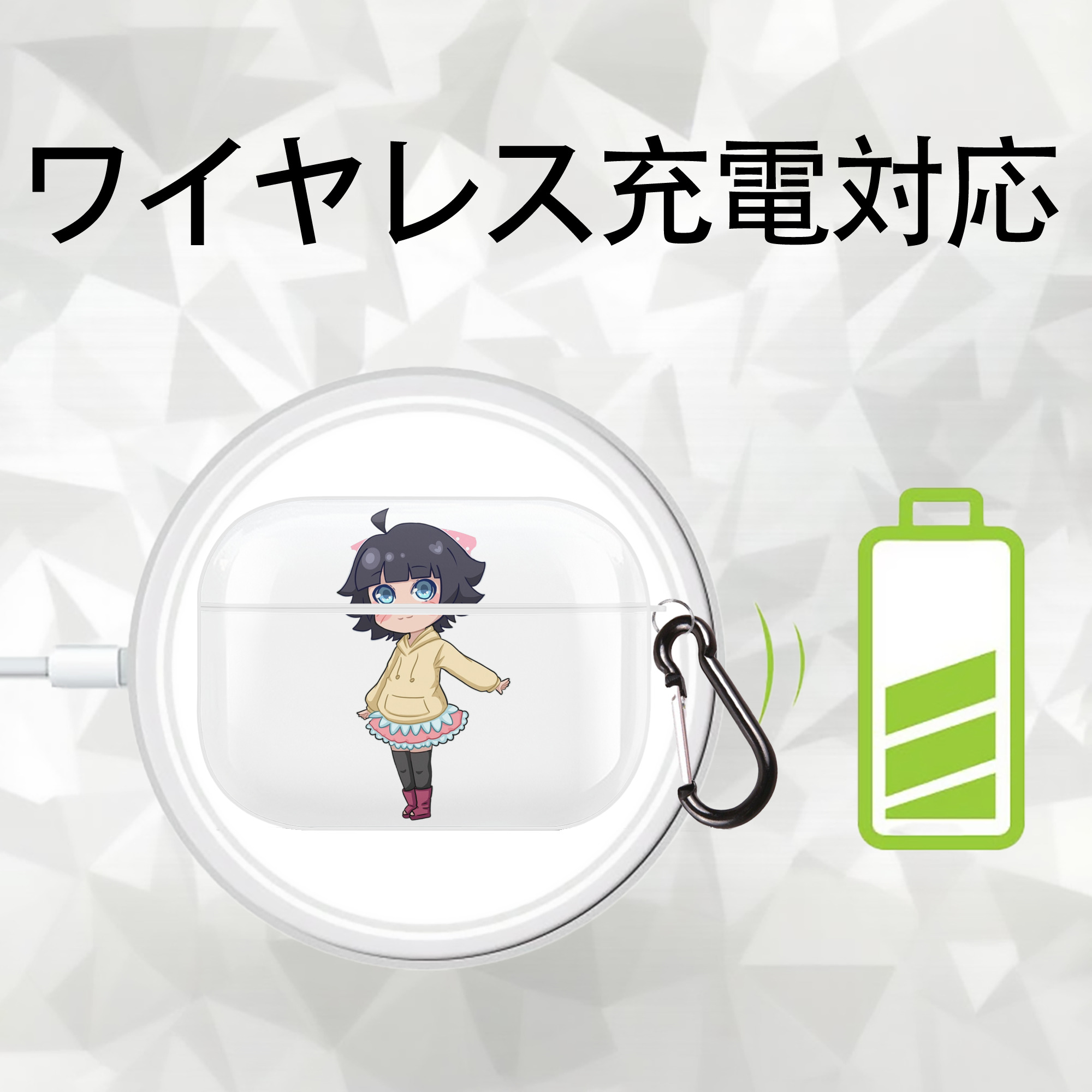 NARUTO -ナルト- うずまき ヒマワリ Uzumaki Himawari 【AirPods Pro用】ハードシェル保護ケース 耐衝撃・防指紋・カラビナ付き商品仕様