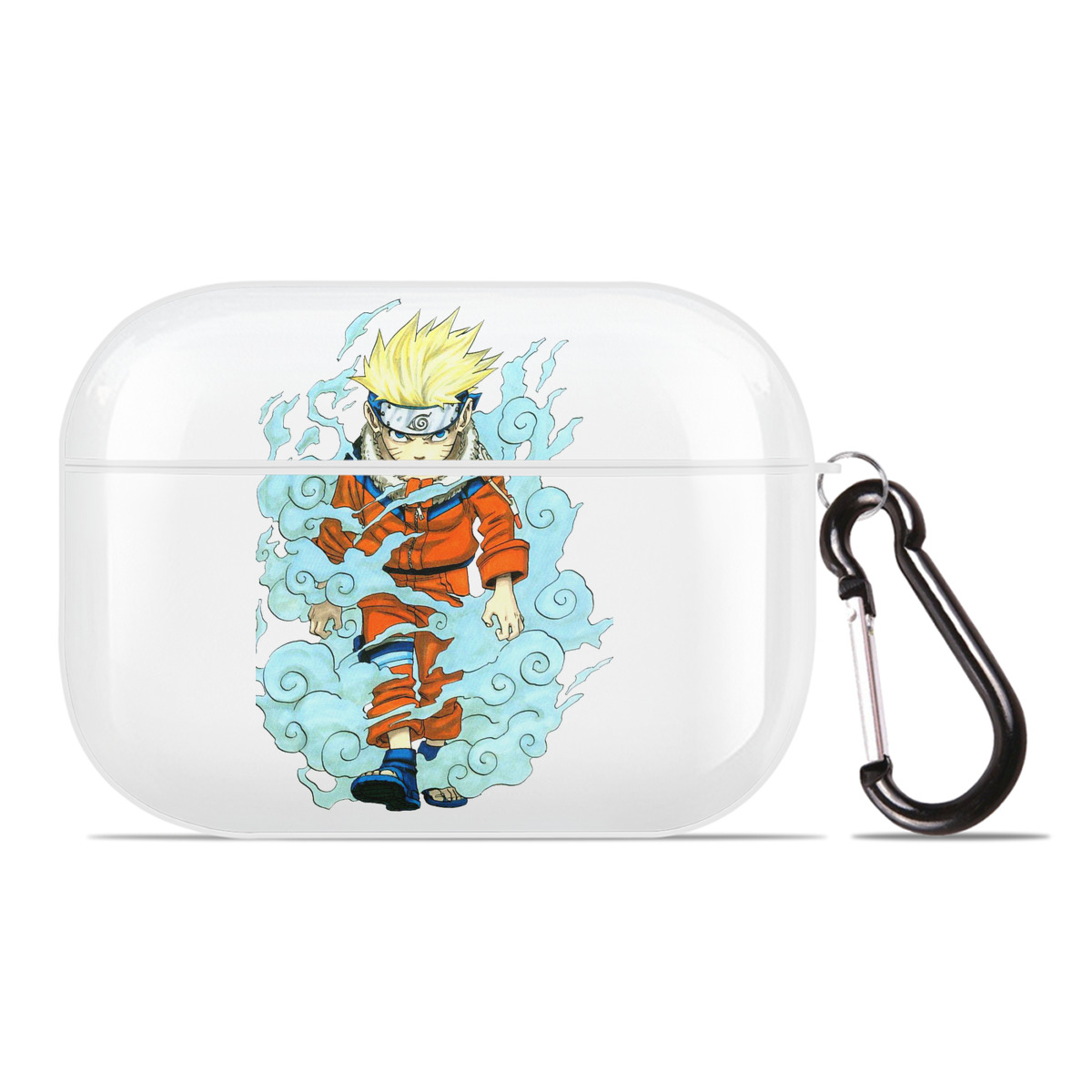 （画像用） NARUTO -ナルト- うずまき ナルト Uzumaki Naruto 【AirPods Pro用】ハードシェル保護ケース 耐衝撃・防指紋・カラビナ付き商品仕様
