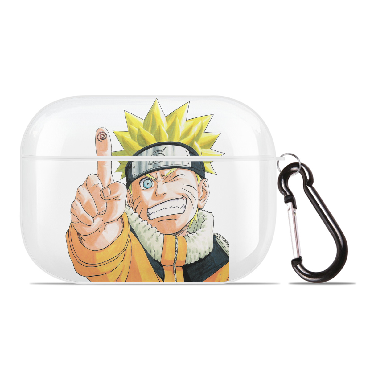 （画像用） NARUTO -ナルト- うずまき ナルト Uzumaki Naruto 【AirPods Pro用】ハードシェル保護ケース 耐衝撃・防指紋・カラビナ付き商品仕様