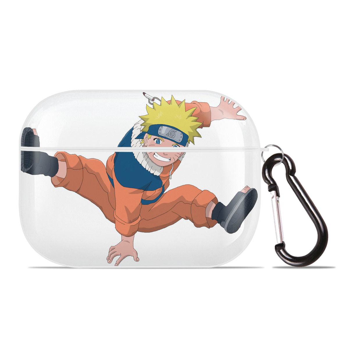 （画像用） NARUTO -ナルト- うずまき ナルト Uzumaki Naruto 【AirPods Pro用】ハードシェル保護ケース 耐衝撃・防指紋・カラビナ付き商品仕様