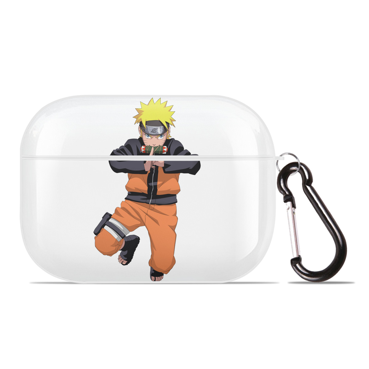 （画像用） NARUTO -ナルト- うずまき ナルト Uzumaki Naruto 【AirPods Pro用】ハードシェル保護ケース 耐衝撃・防指紋・カラビナ付き商品仕様