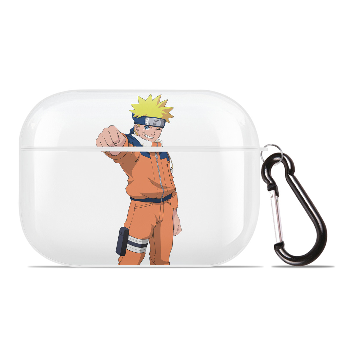 （画像用） NARUTO -ナルト- うずまき ナルト Uzumaki Naruto 【AirPods Pro用】ハードシェル保護ケース 耐衝撃・防指紋・カラビナ付き商品仕様