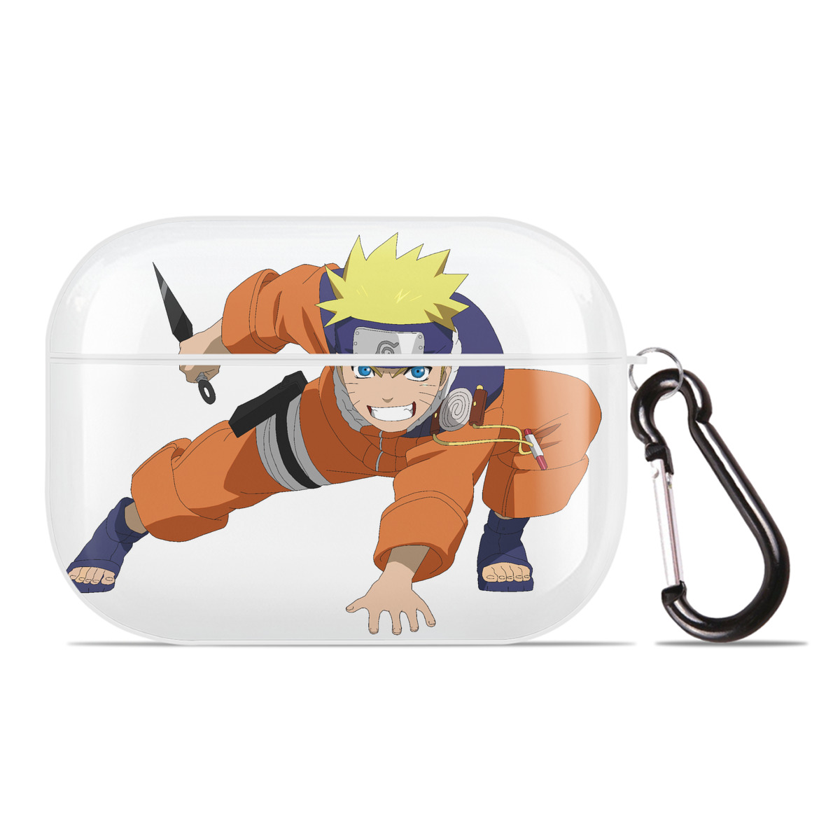 （画像用） NARUTO -ナルト- うずまき ナルト Uzumaki Naruto 【AirPods Pro用】ハードシェル保護ケース 耐衝撃・防指紋・カラビナ付き商品仕様