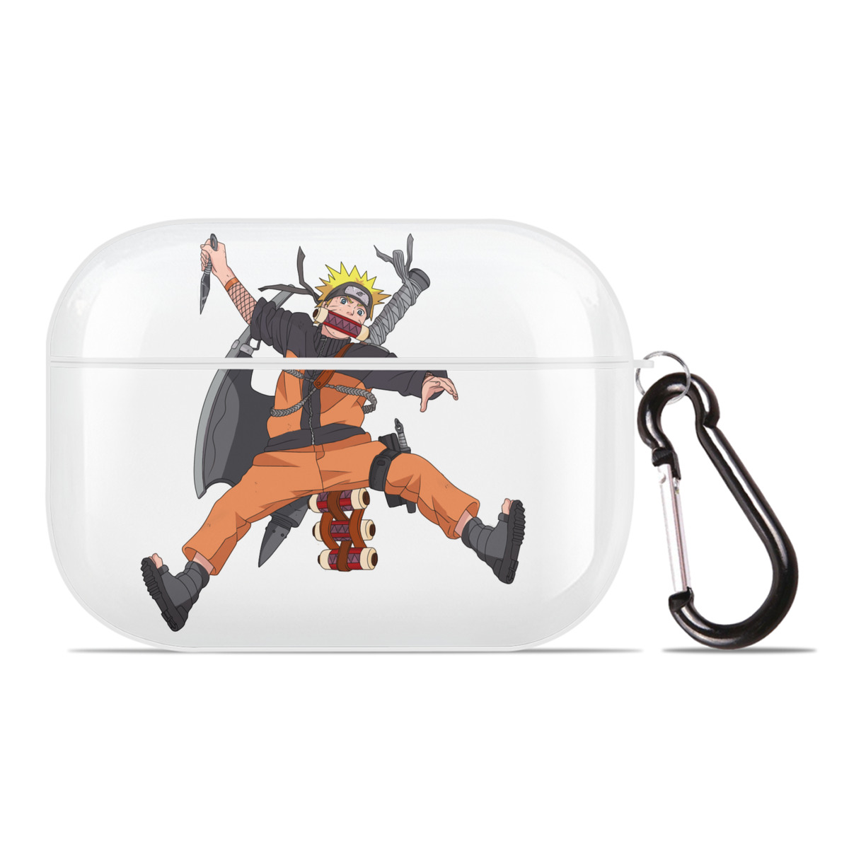 （画像用） NARUTO -ナルト- うずまき ナルト Uzumaki Naruto 【AirPods Pro用】ハードシェル保護ケース 耐衝撃・防指紋・カラビナ付き商品仕様